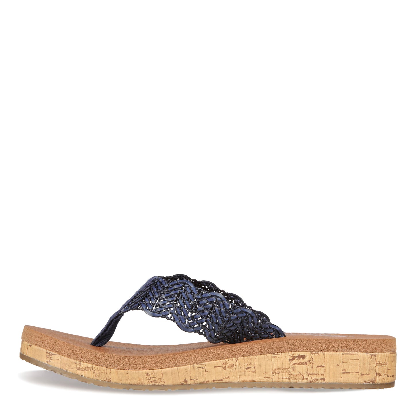 Peltz Shoes Women's Skechers Sandcomber Sandal NAVY 119313-NVY
