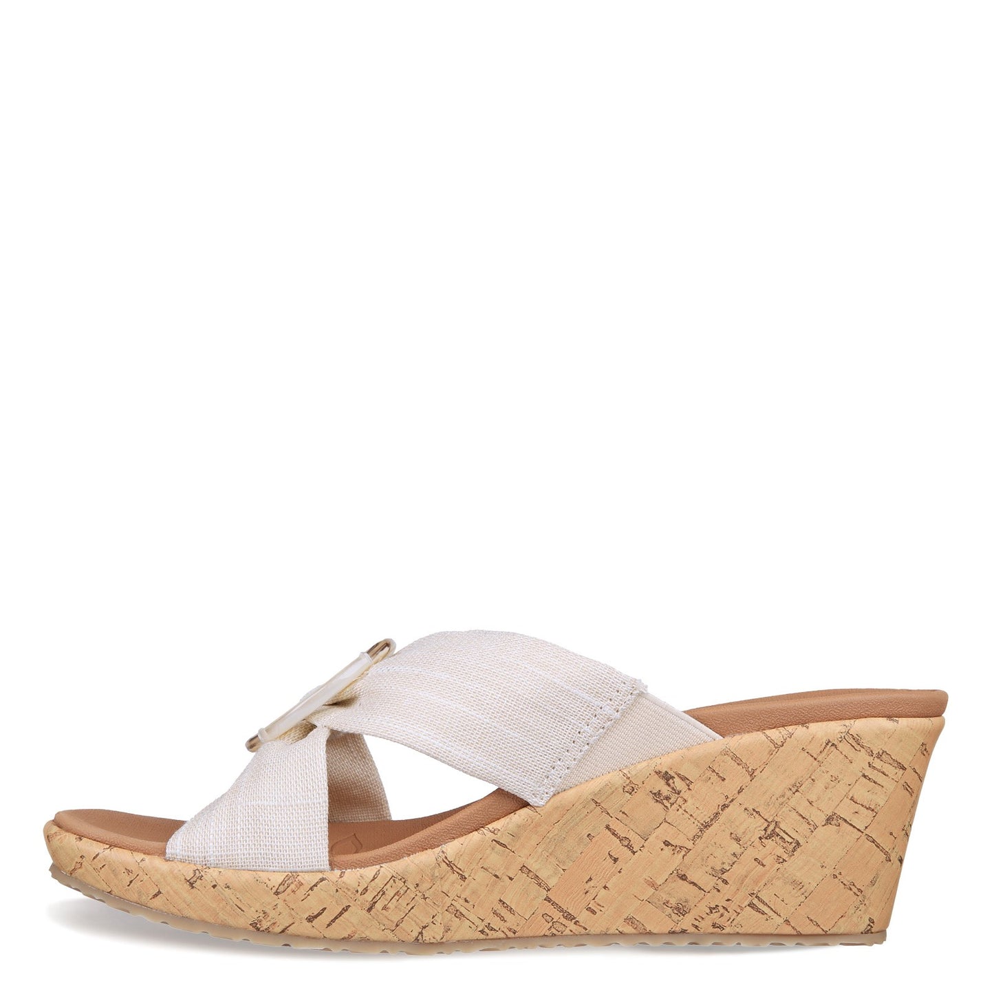 Peltz Shoes Women's Skechers Beverlee - Sail Twist Sandal Natural 119327-NAT