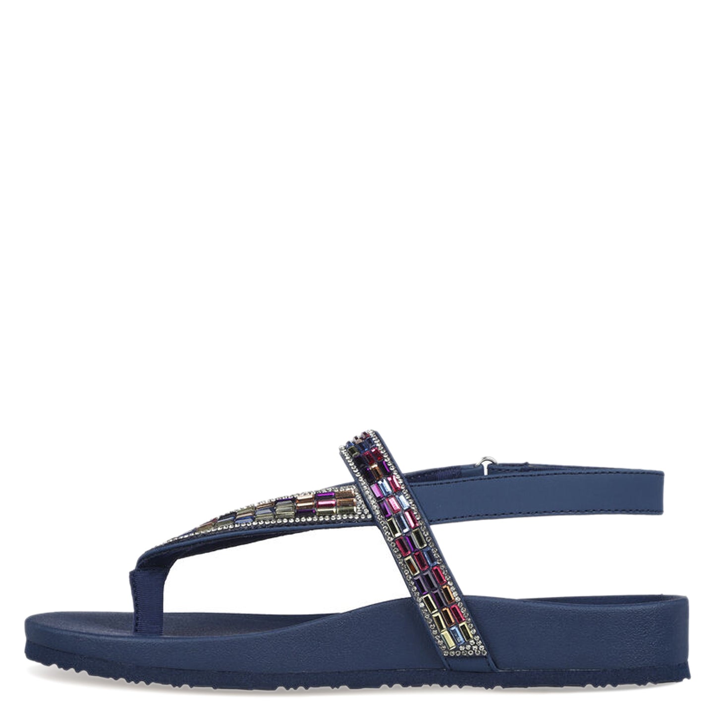 Peltz Shoes Women's Skechers Arch Fit Meditation - Fancy Love Sandal NAVY 119401-NVMT