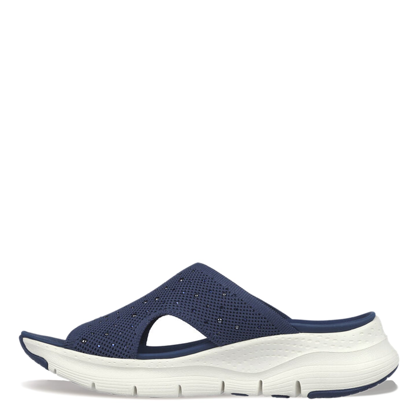 Peltz Shoes Women's Skechers Cali Arch Fit - Sweet Monet Sandal Navy 119449-NVY