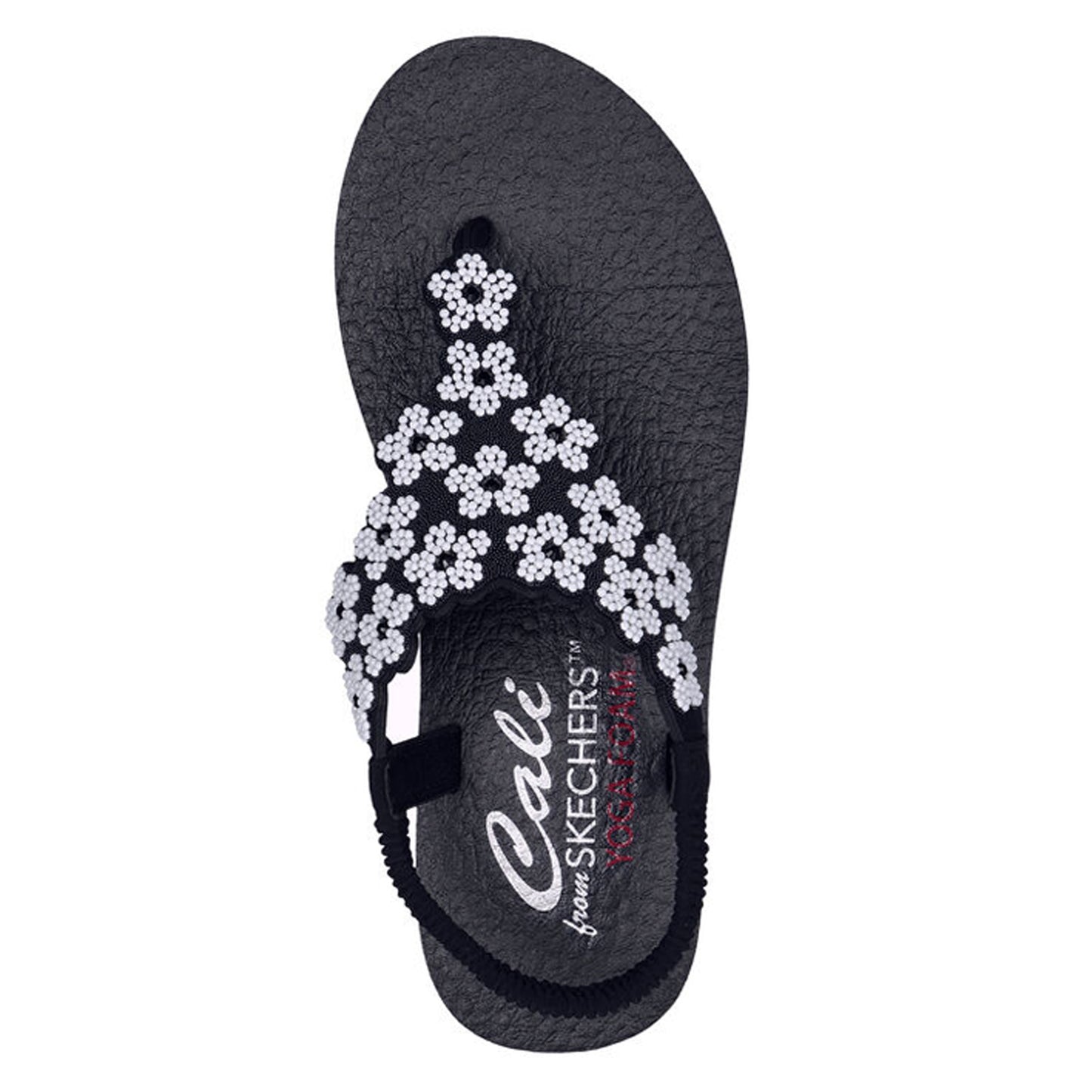 Peltz Shoes Women's Skechers Meditation - Pearly Thing Sandal black 119657-BLK