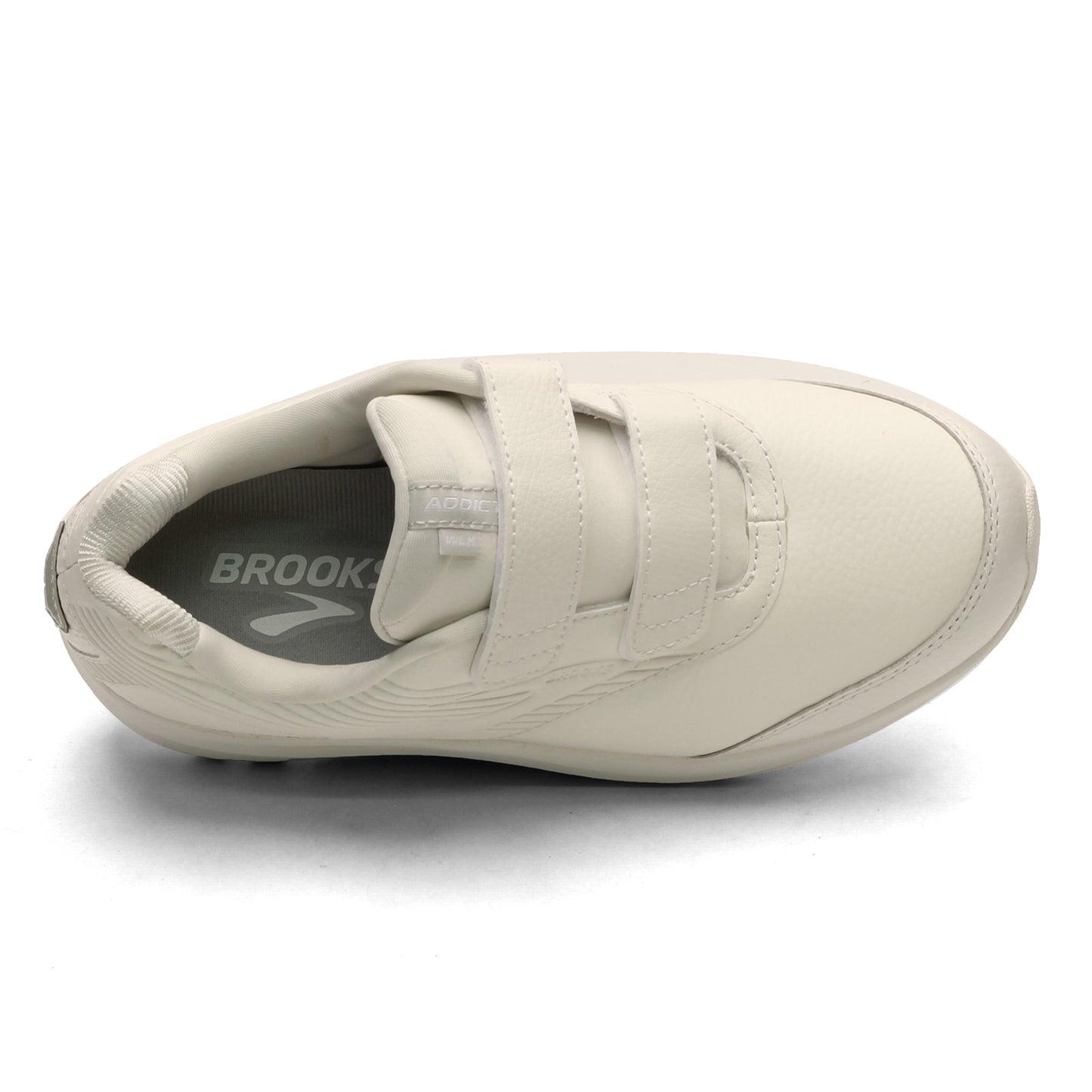 Peltz Shoes Women's Brooks Addiction Walker V-Strap 2 Walking Shoe - Wide Width White 120309 1D 142