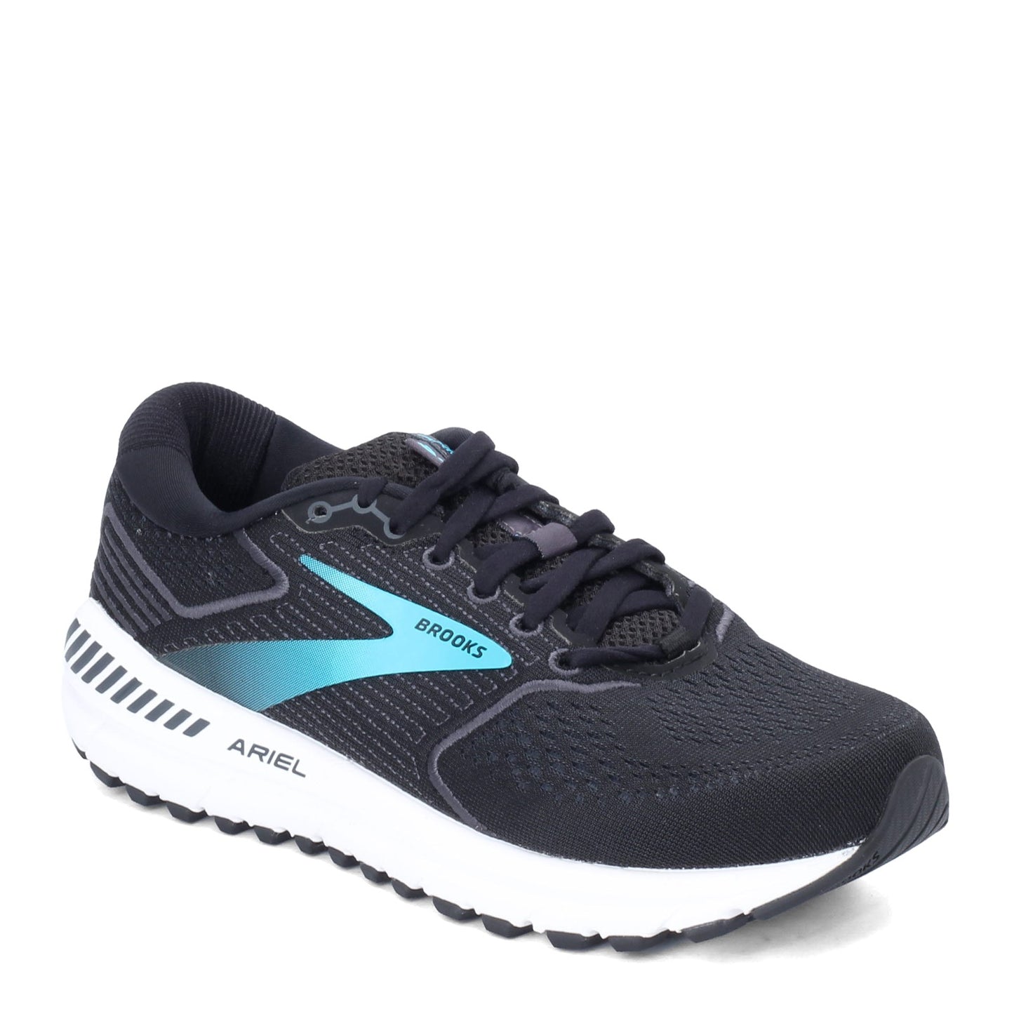 Peltz Shoes Women's Brooks Ariel 20 Running Shoe - Extra Wide Black/Ebony 120315 2E 064