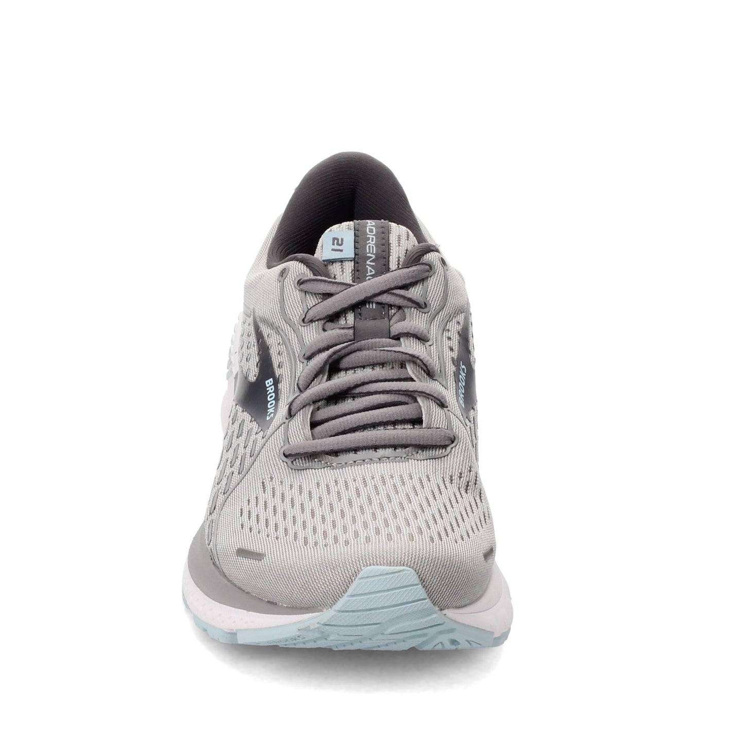Peltz Shoes Women's Brooks Adrenaline GTS 21 Running - Narrow Width Oyster/Alloy/Blue 120329 2A 061