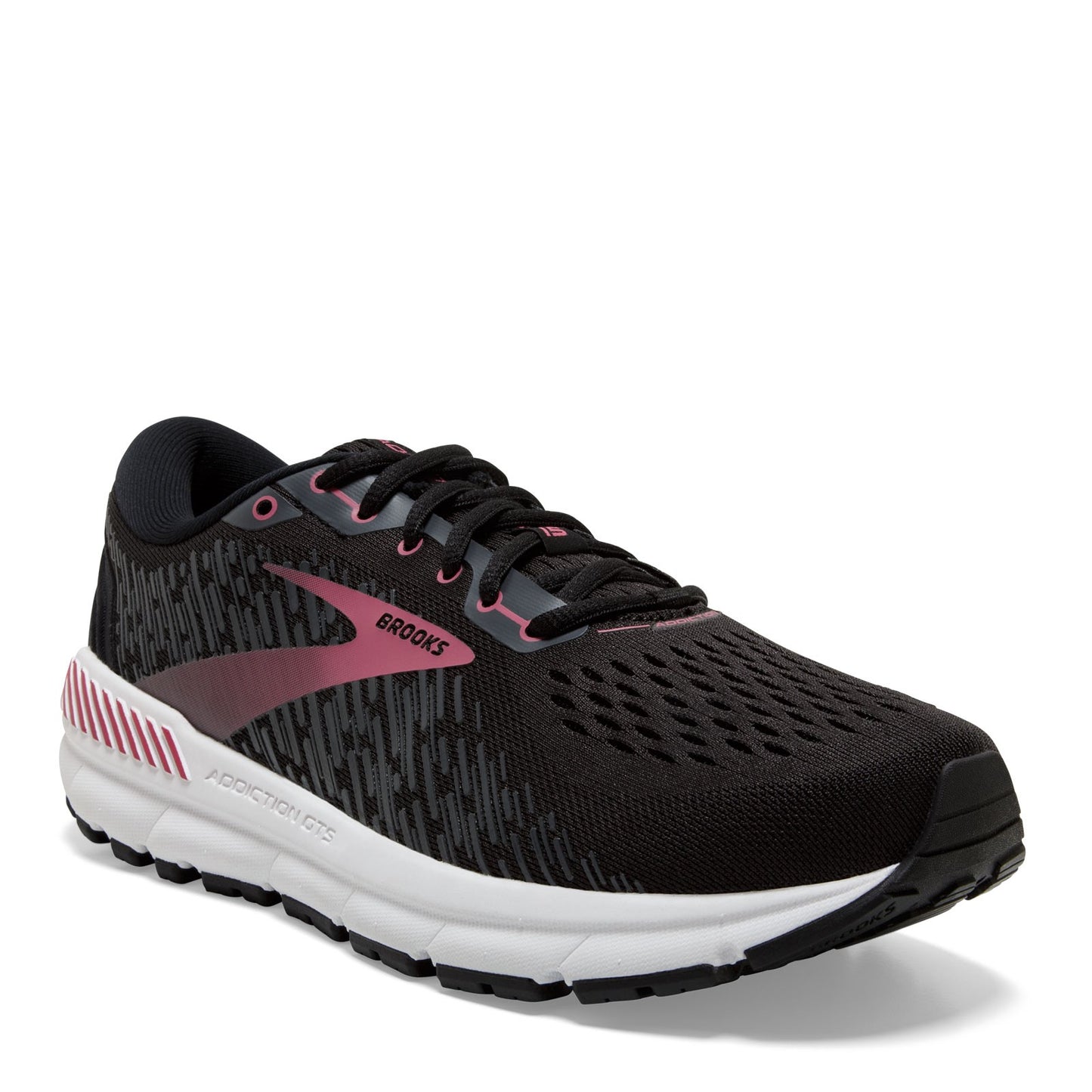 Peltz Shoes Women's Brooks Addiction GTS 15 Running Shoe Black/Ebony 120352 1B 088