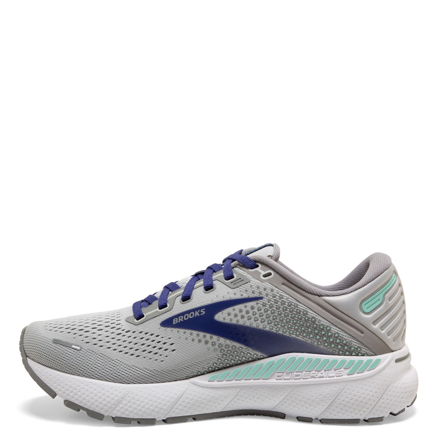 Peltz Shoes Women's Brooks Adrenaline GTS 22 Running Shoe Alloy/Blue 120353 1B 045