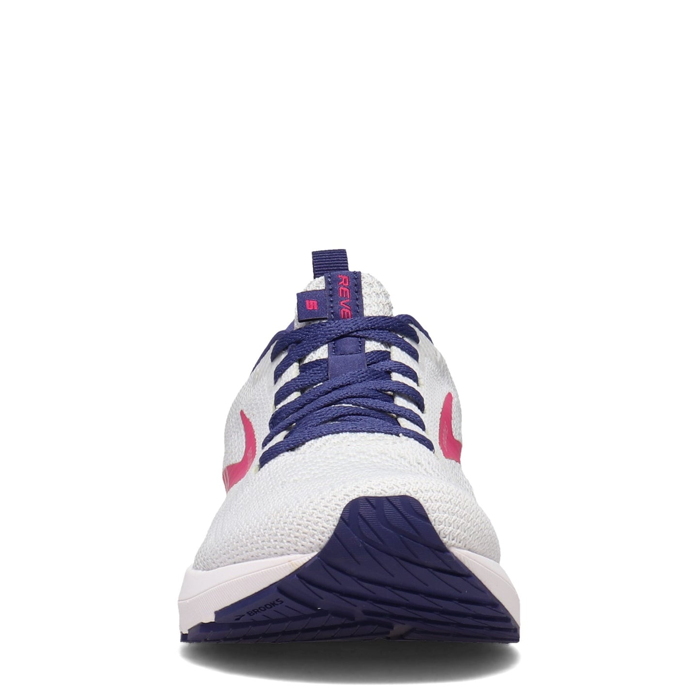 Peltz Shoes Women's Brooks Revel 5 Running Shoe White/Navy/Pink 120361 1B 193