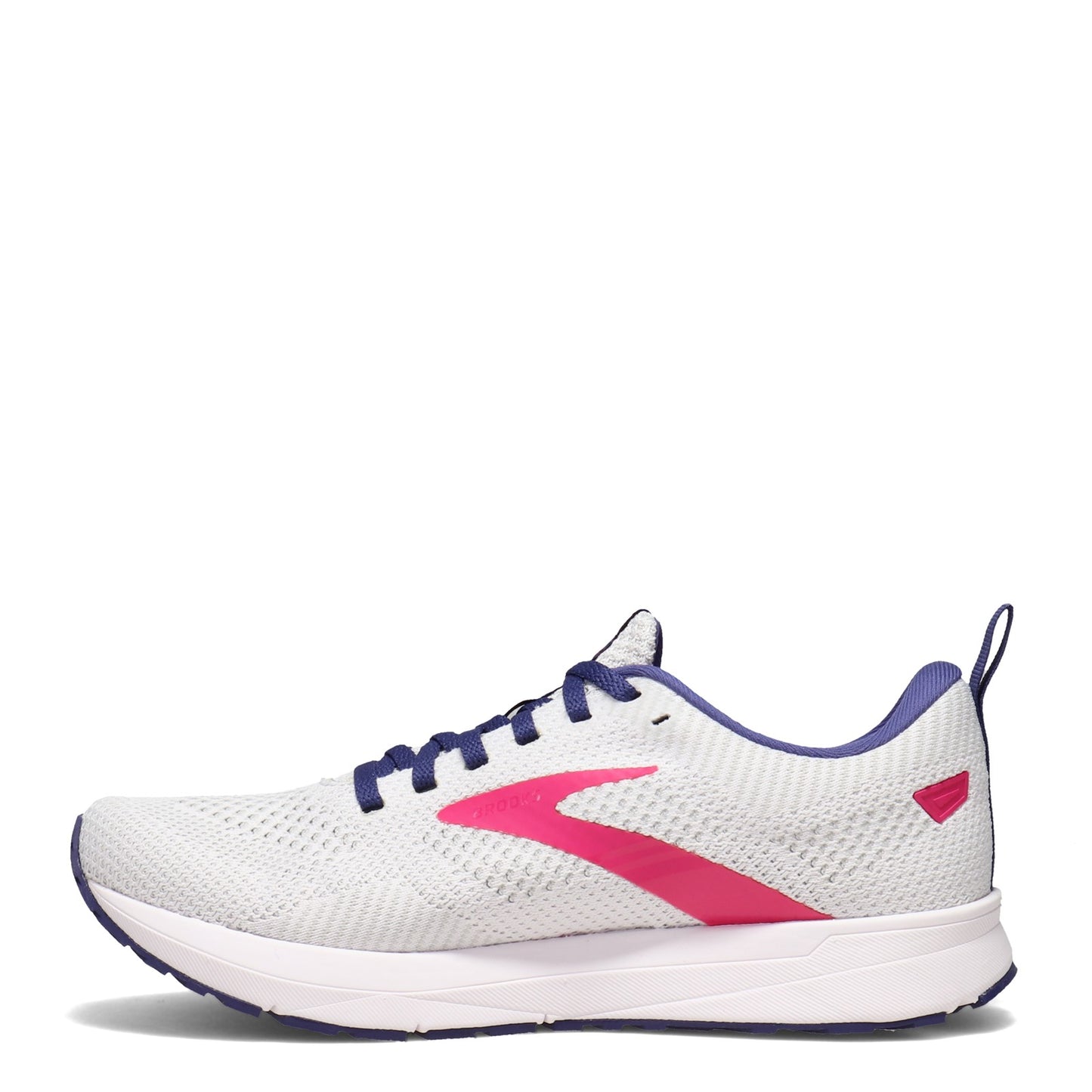 Peltz Shoes Women's Brooks Revel 5 Running Shoe White/Navy/Pink 120361 1B 193