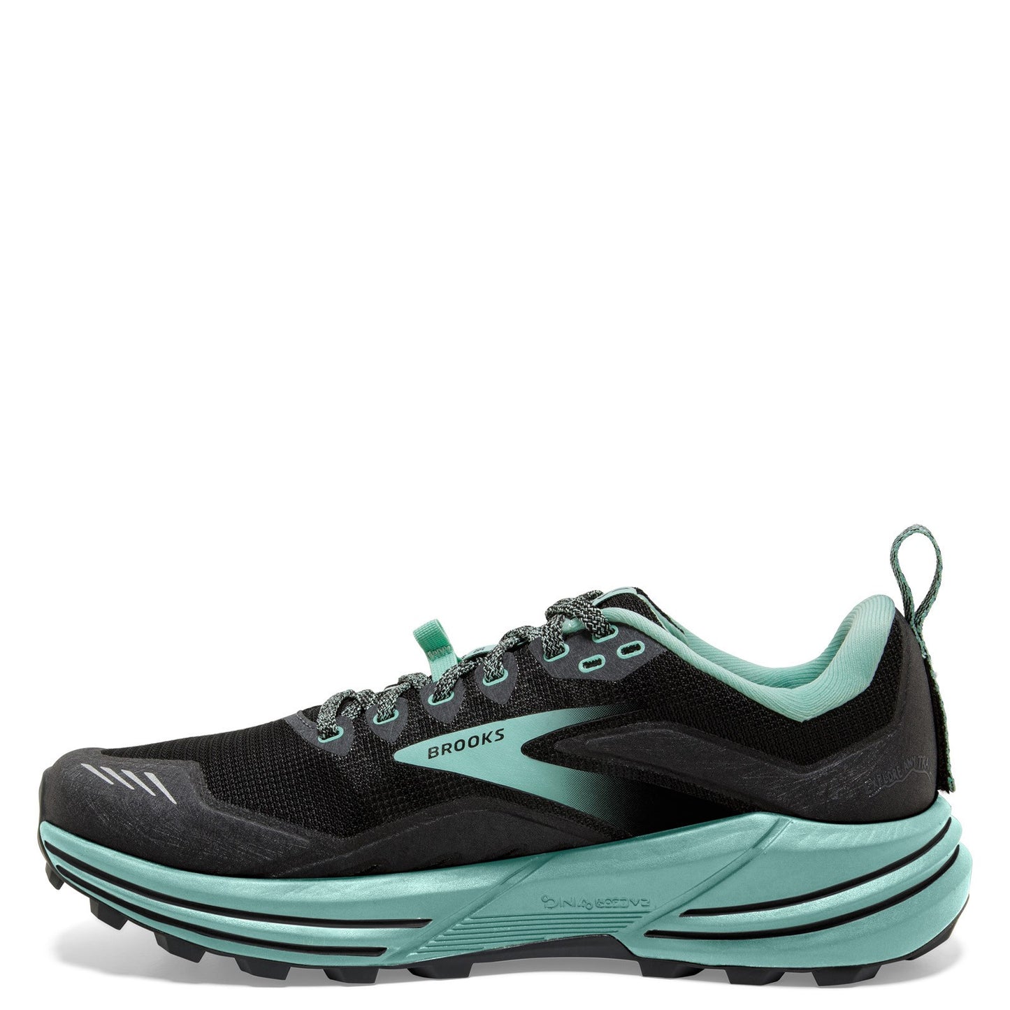 Peltz Shoes Women's Brooks Cascadia 16 Trail Running Shoe - Wide Width Black/Ebony/Yucca 120363 1D 049
