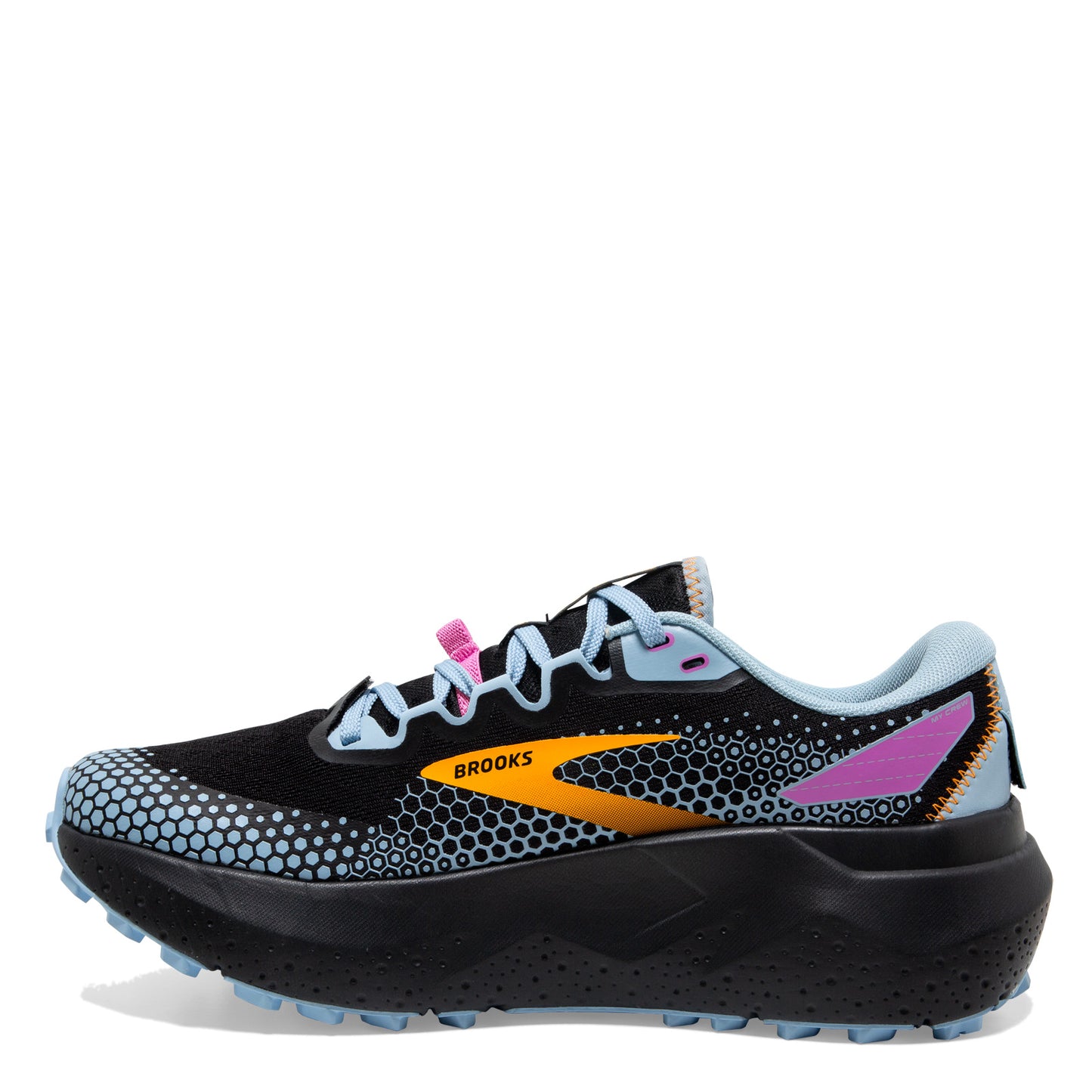Peltz Shoes Women's Brooks Caldera 6 Trail Running Shoe Black/Blue/Yellow 120366 1B 096