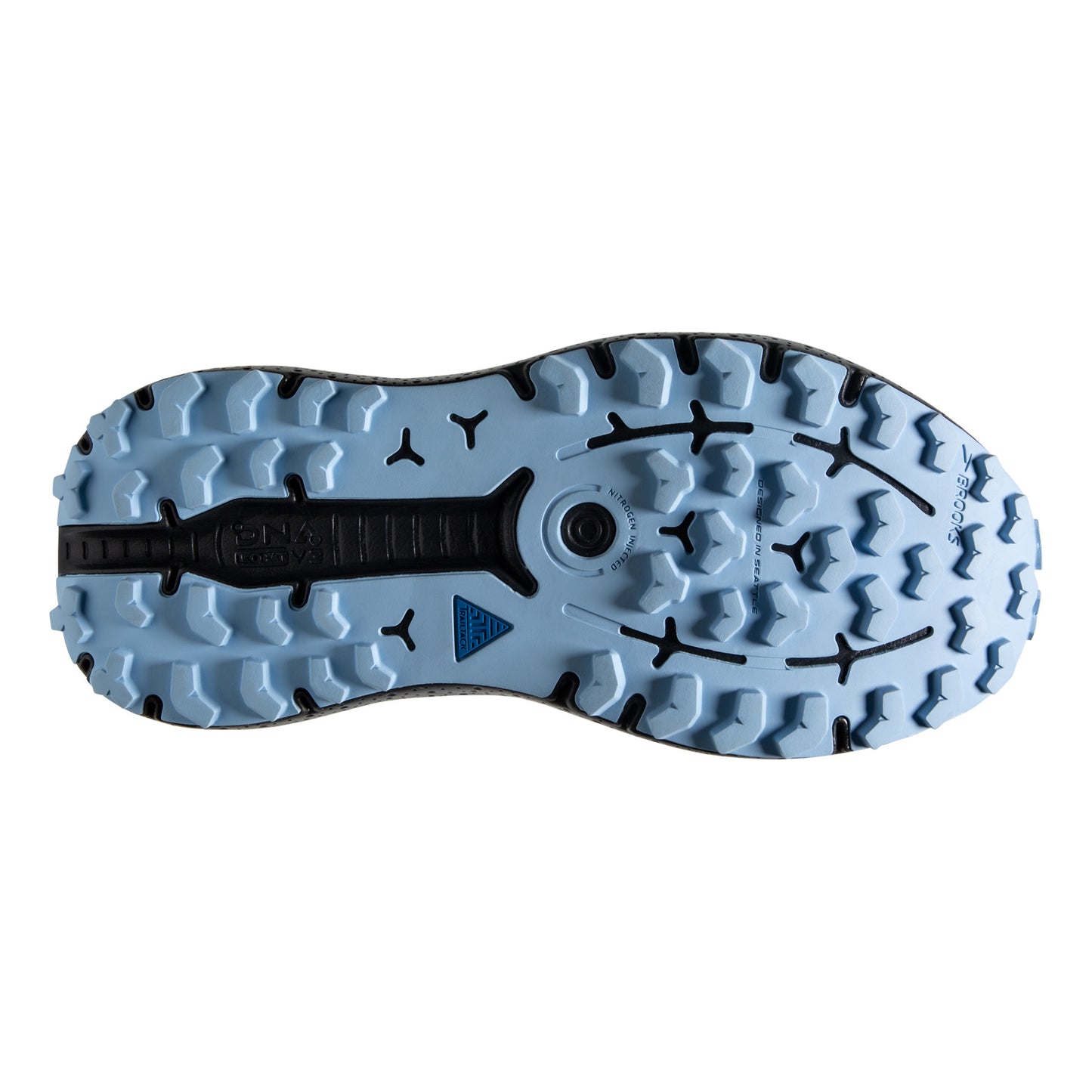Peltz Shoes Women's Brooks Caldera 6 Trail Running Shoe Black/Blue/Yellow 120366 1B 096