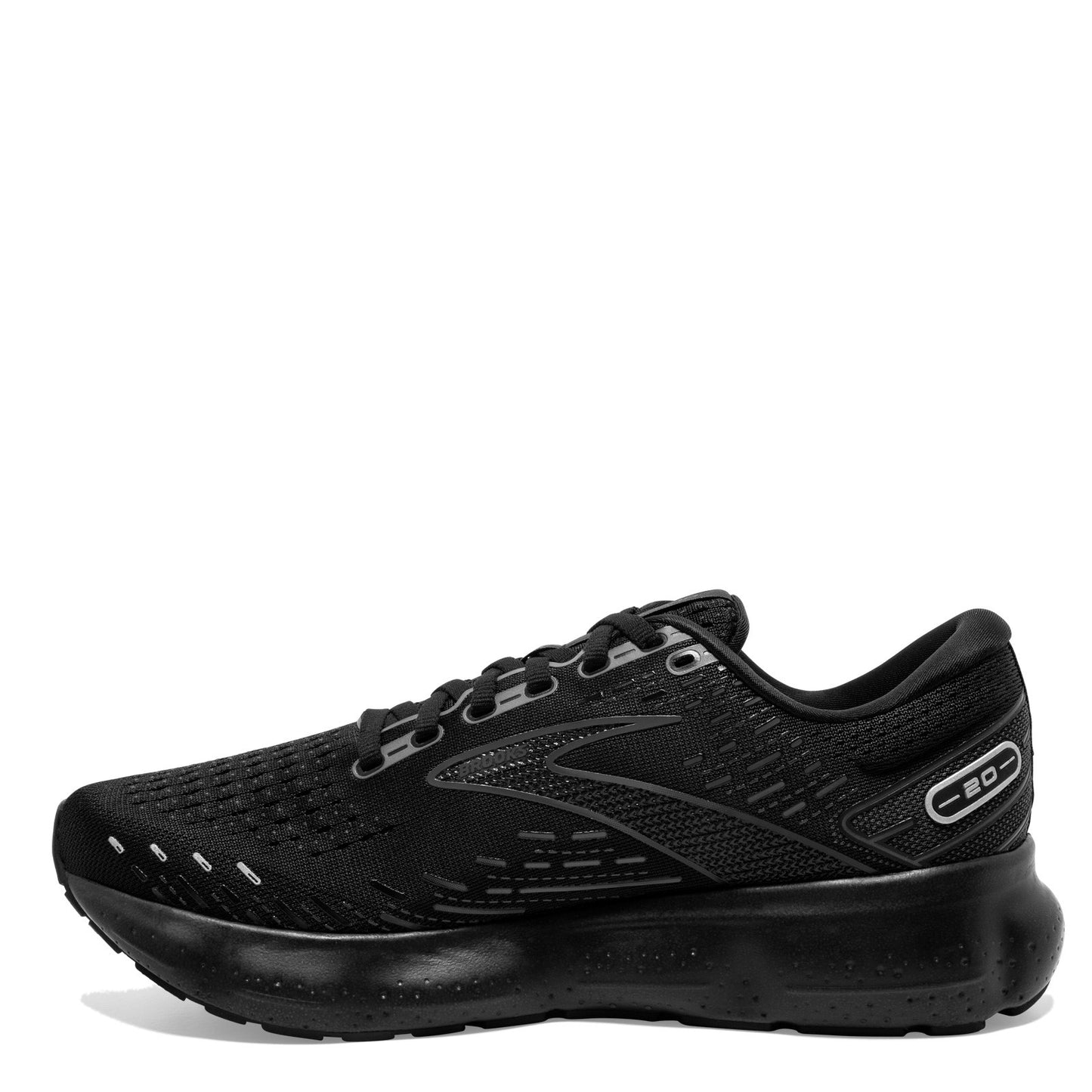 Peltz Shoes Women's Brooks Glycerin 20 Running Shoe Black/Black/Ebony 120369 1B 020