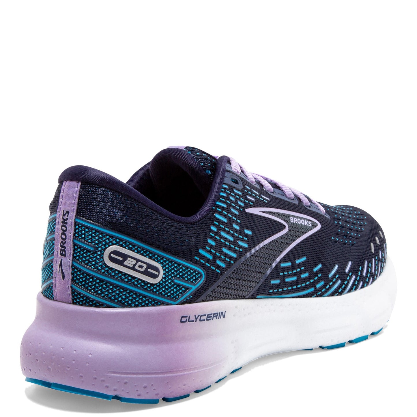 Peltz Shoes Women's Brooks Glycerin 20 Running Shoe Peacoat/Ocean 120369 1B 499