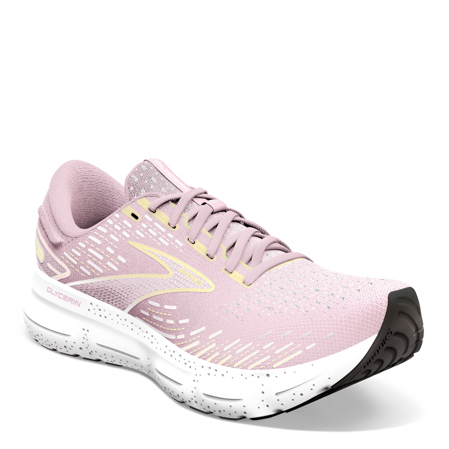 Peltz Shoes Women's Brooks Glycerin 20 Running Shoe Pink/Yellow/White 120369 1B 656