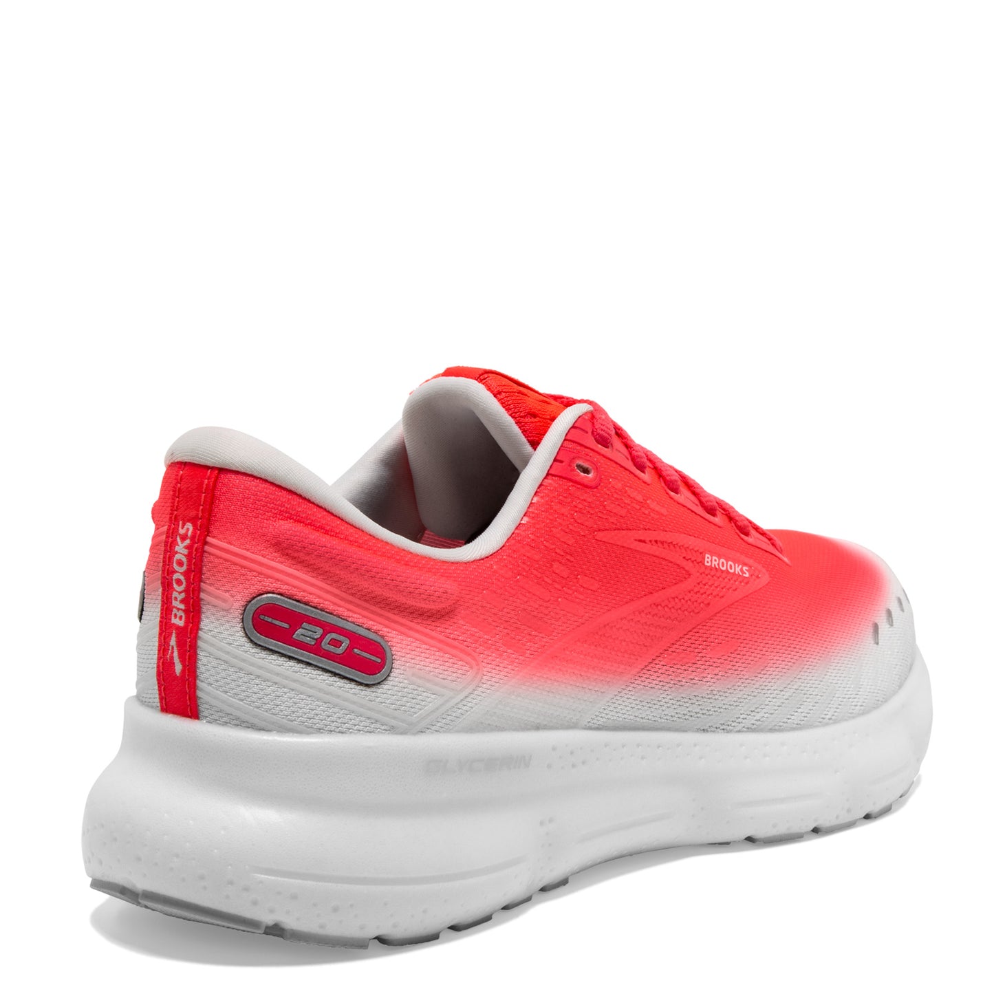 Peltz Shoes Women's Brooks Glycerin 20 Running Shoe Pink/White 1203691B672