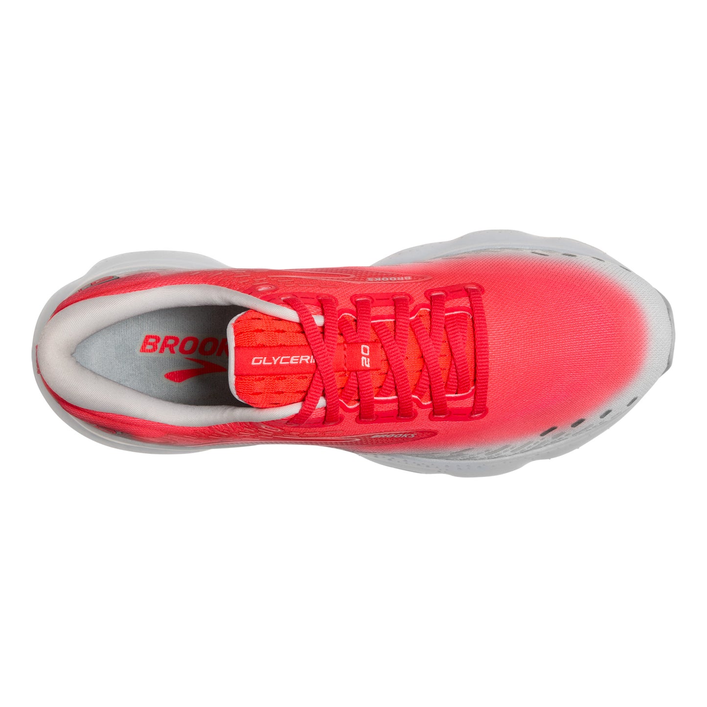 Peltz Shoes Women's Brooks Glycerin 20 Running Shoe Pink/White 1203691B672
