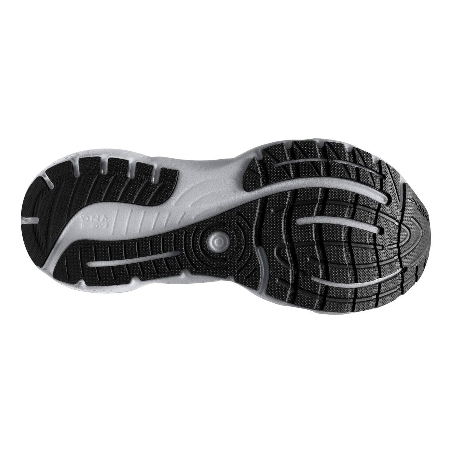 Peltz Shoes Women's Brooks Glycerin GTS 20 Running Shoe Black/White/Alloy 120370 1B 059