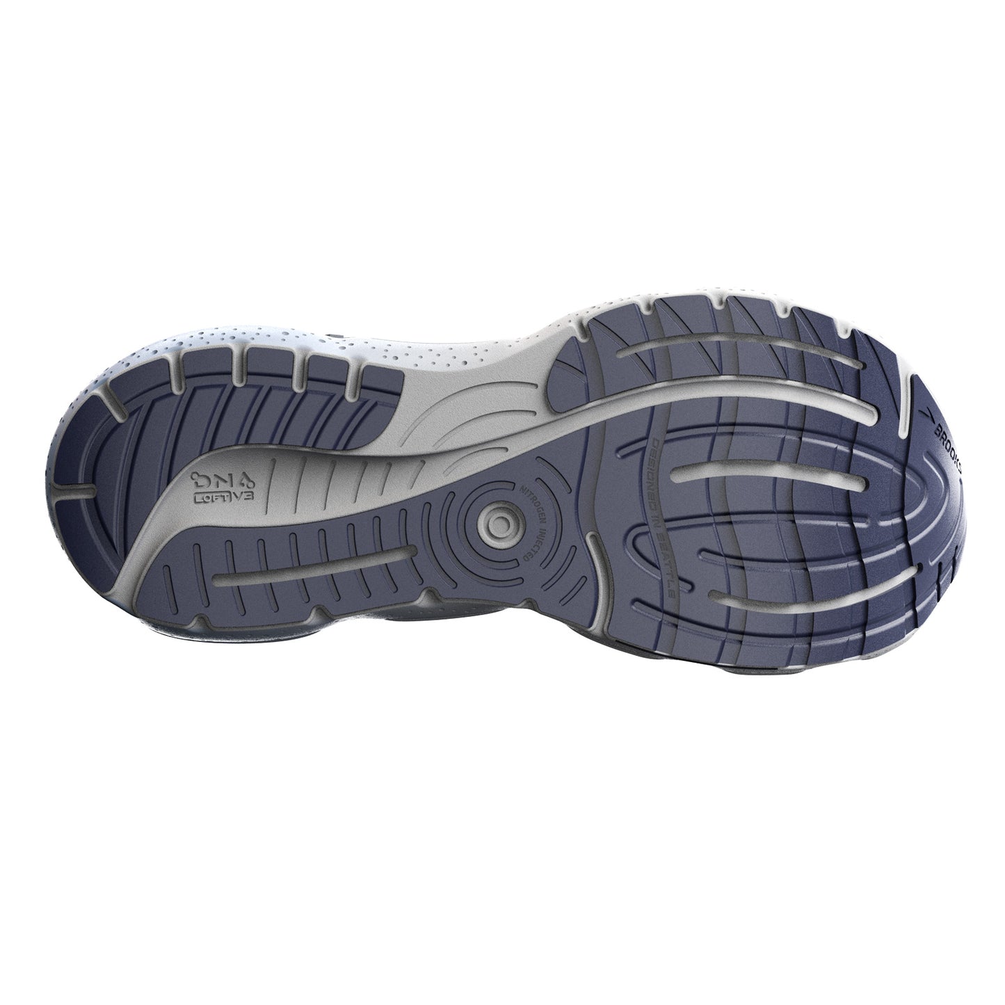 Peltz Shoes Women's Brooks Glycerin GTS 20 Running Shoe Light Blue/Peacoat 120370 1B 416