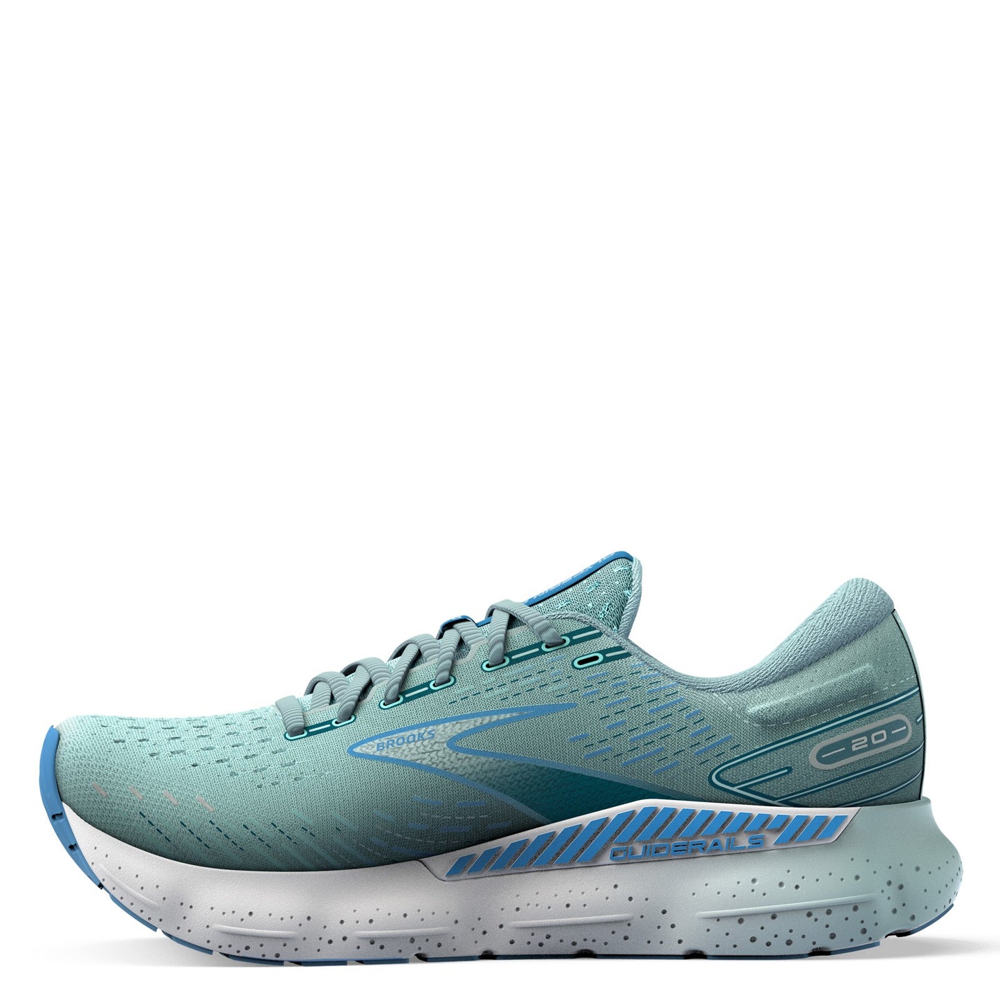 Peltz Shoes Women's Brooks Glycerin GTS 20 Running Shoe Blue Multi 120370 1B 494