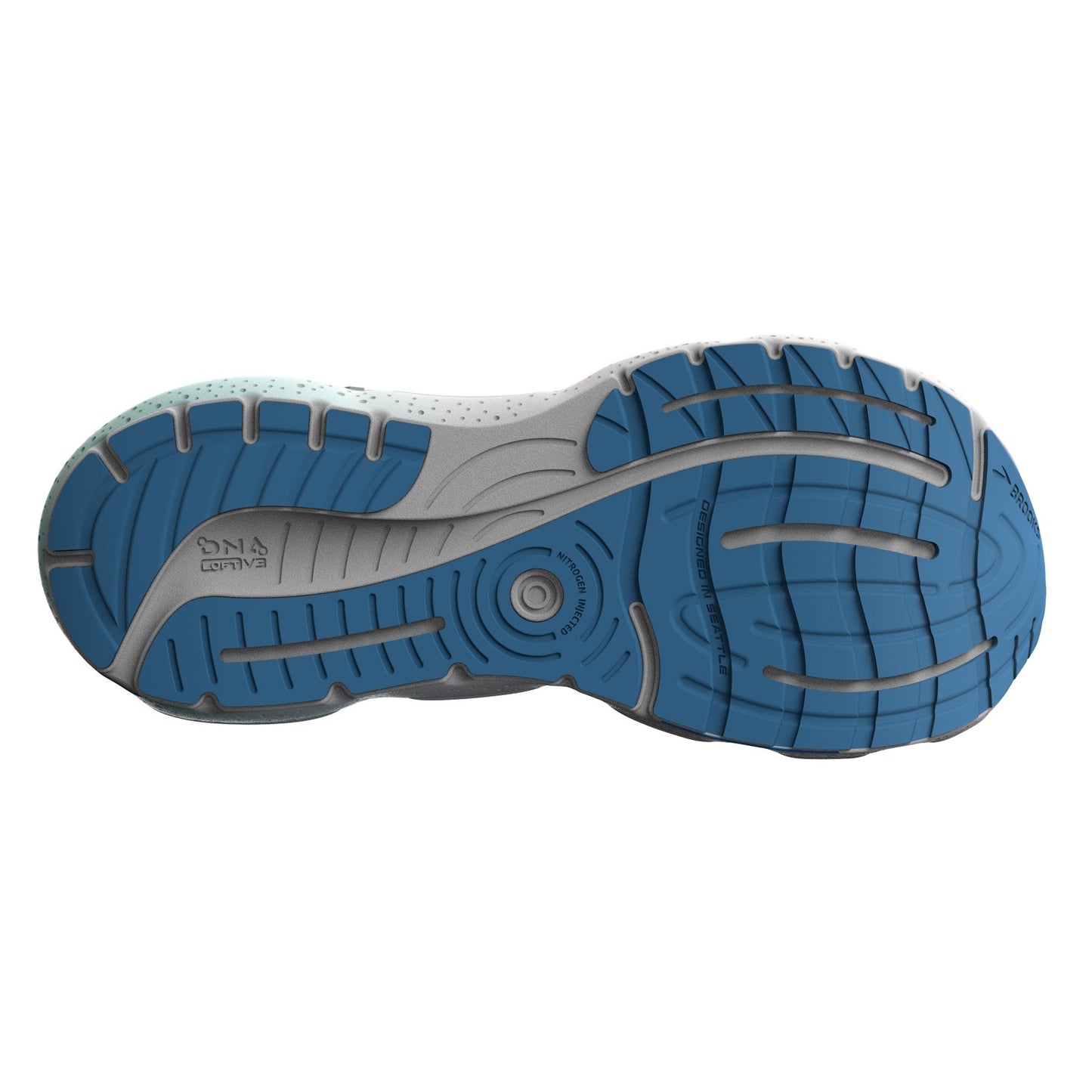 Peltz Shoes Women's Brooks Glycerin GTS 20 Running Shoe Blue Multi 120370 1B 494