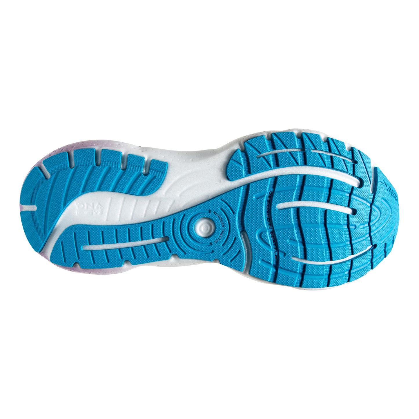 Peltz Shoes Women's Brooks Glycerin GTS 20 Running Shoe - Wide Width Peacoat/Ocean 120370 1D 499