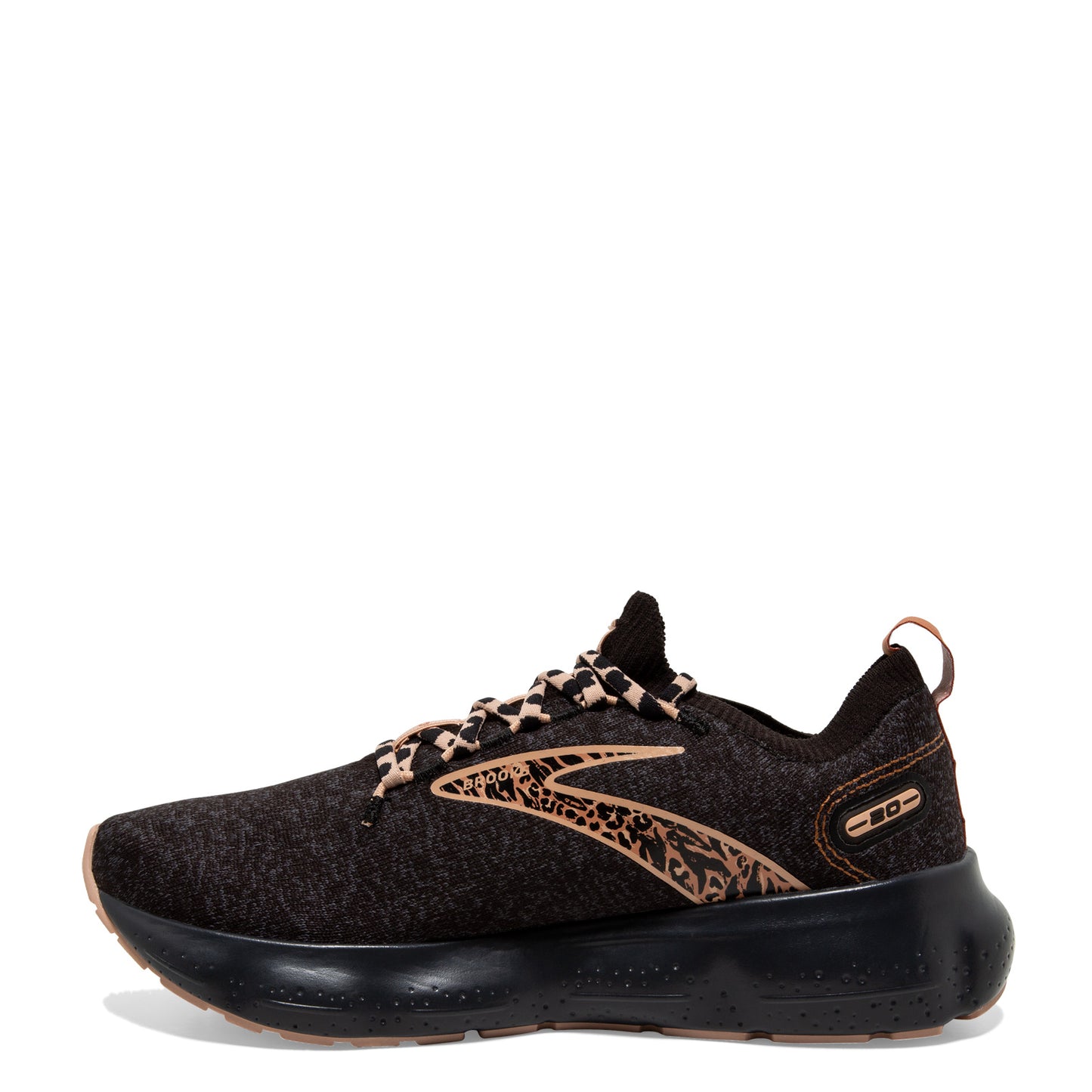 Peltz Shoes Women's Brooks Glycerin 20 Stealth Fit Running Shoe Black/Tan 1203721B097