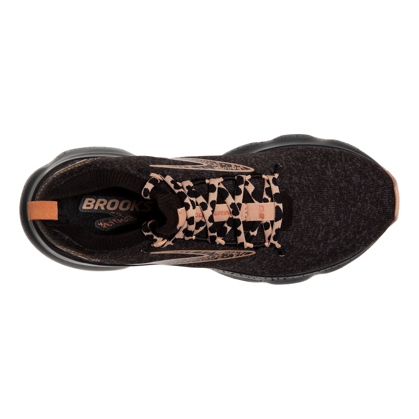 Peltz Shoes Women's Brooks Glycerin 20 Stealth Fit Running Shoe Black/Tan 1203721B097