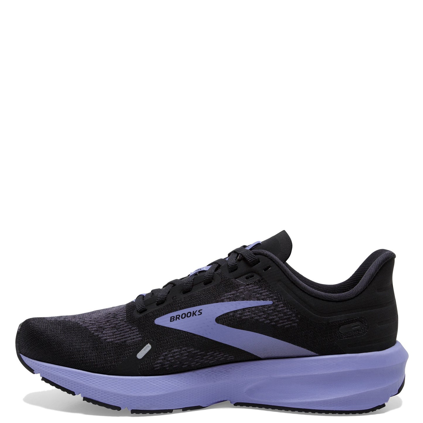 Peltz Shoes Women's Brooks Launch 9 Running Shoe - Wide Width Black/Ebony/Purple 120373 1D 060