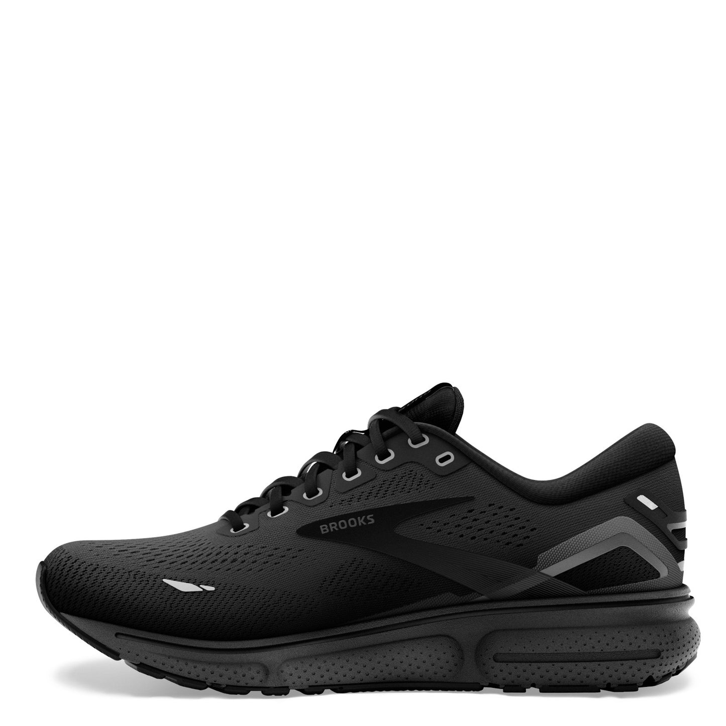 Peltz Shoes Women's Brooks Ghost 15 Running Shoe Black/White 120380 1B 020