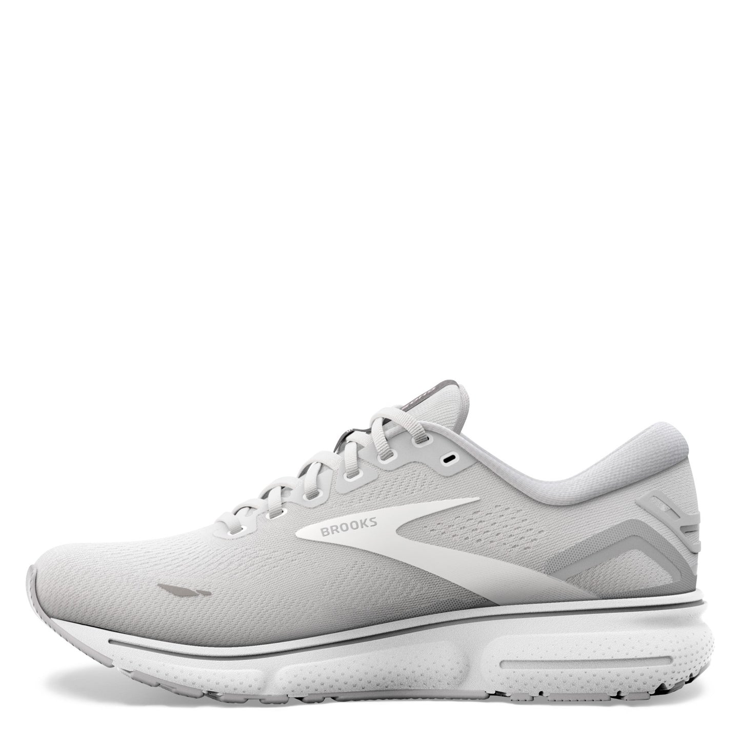 Peltz Shoes Women's Brooks Ghost 15 Running Shoe Oyster/Alloy/White 120380 1B 112