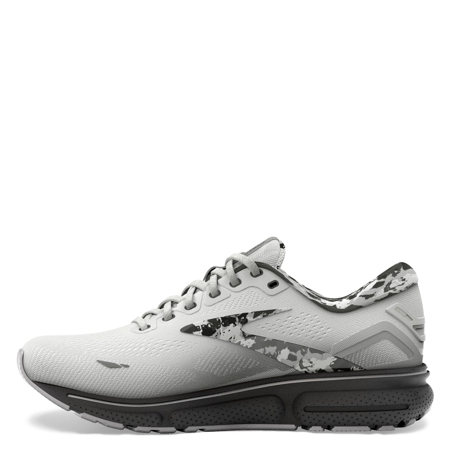 Peltz Shoes Women's Brooks Ghost 15 Running Shoe White/Ebony/Oyster 120380 1B 149