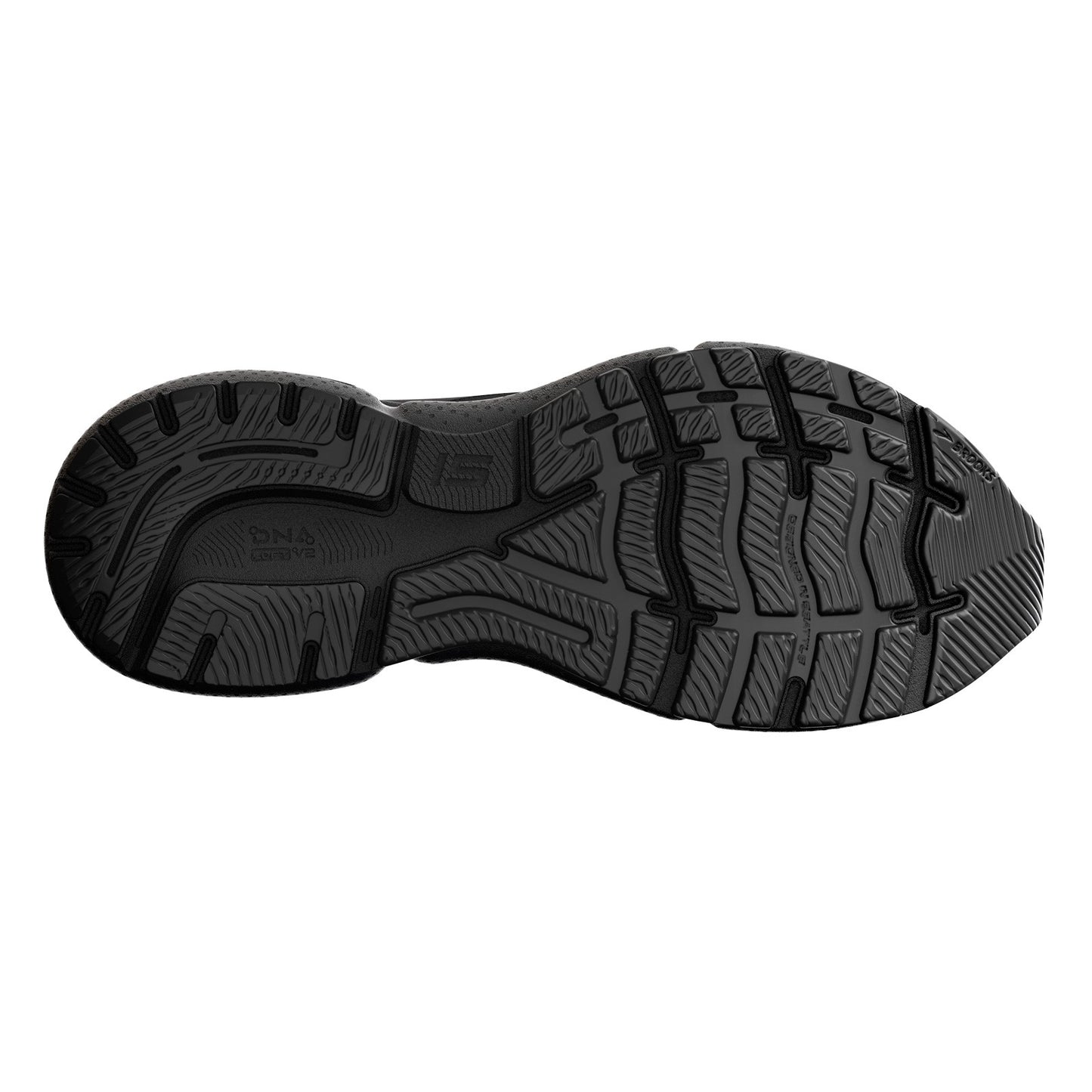 Peltz Shoes Women's Brooks Ghost 15 Running Shoe - Wide Width Black/Black/Ebony 120380 1D 020