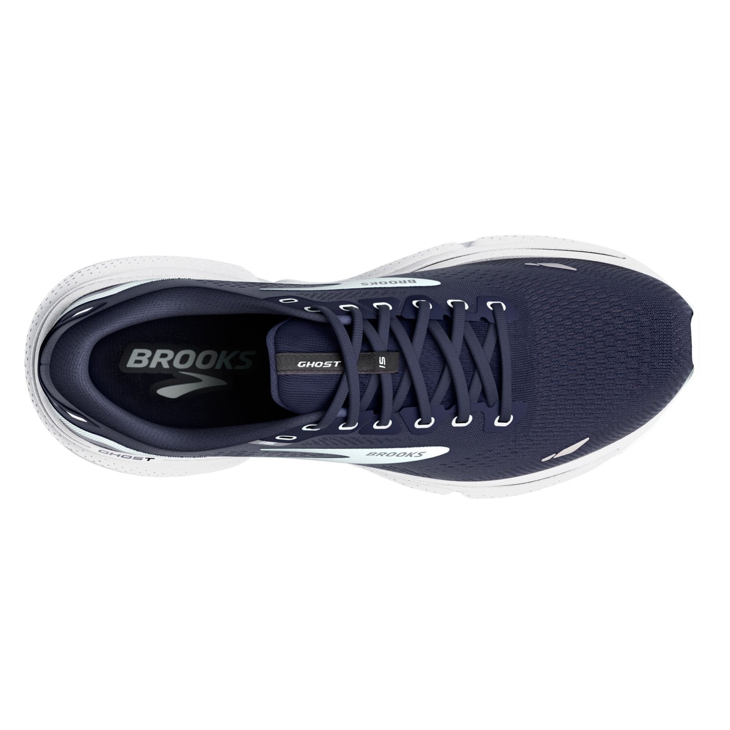 Peltz Shoes Women's Brooks Ghost 15 Running Shoe - Narrow Width Peacoat/Pearl/Salt 120380 2A 450
