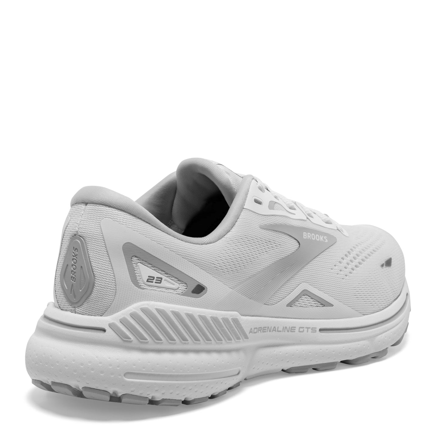Peltz Shoes Women's Brooks Adrenaline GTS 23 Running Shoe White/Oyster/Silver 120381 1B 104