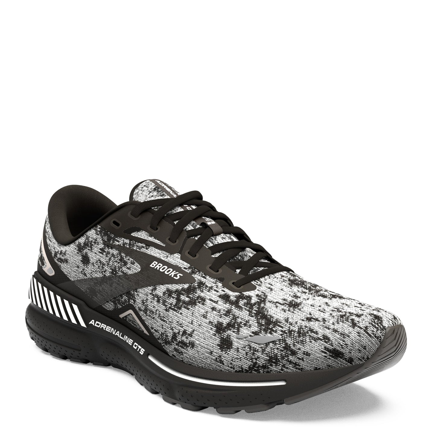Peltz Shoes Women's Brooks Adrenaline GTS 23 Running Shoe White/Grey/Black 120381 1B 135
