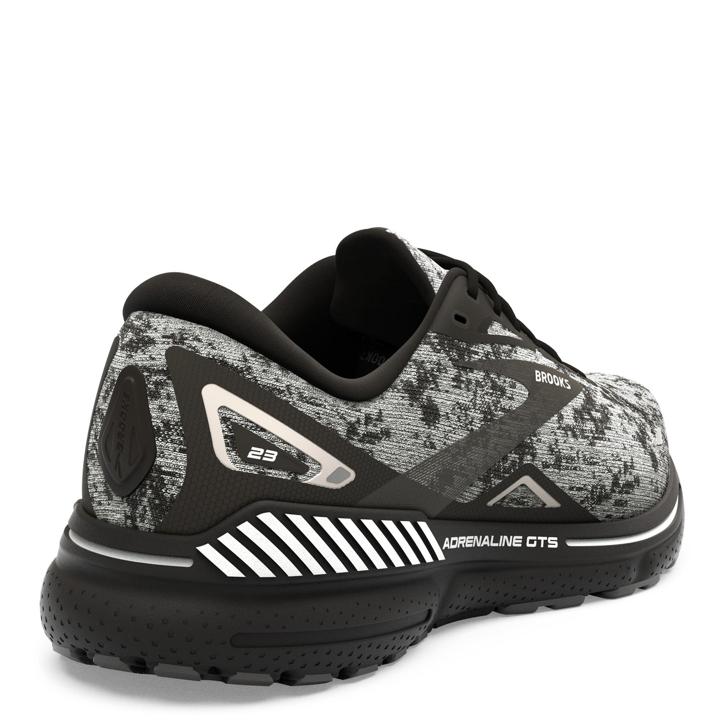 Peltz Shoes Women's Brooks Adrenaline GTS 23 Running Shoe White/Grey/Black 120381 1B 135