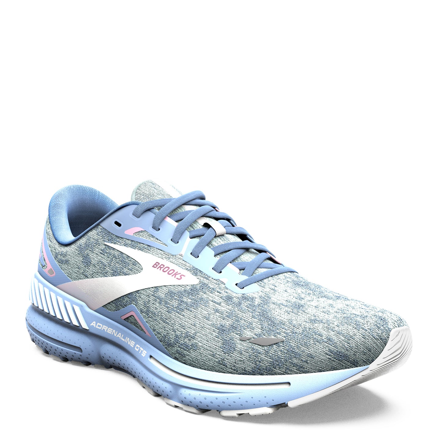 Peltz Shoes Women's Brooks Adrenaline GTS 23 Running Shoe Blue/Open Air/Pink 120381 1B 493