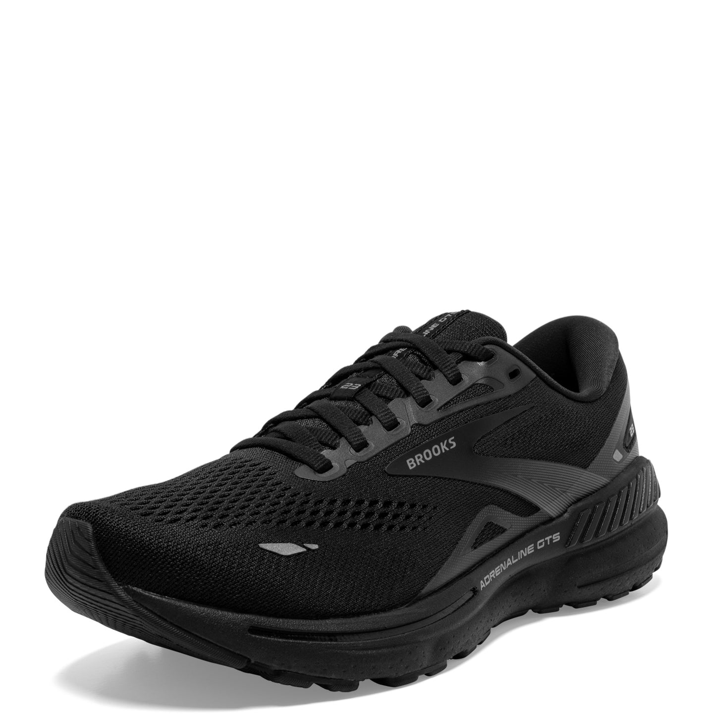 Peltz Shoes Women's Brooks Adrenaline GTS 23 Running Shoe – Wide Width Black/Black/Ebony 120381 1D 020