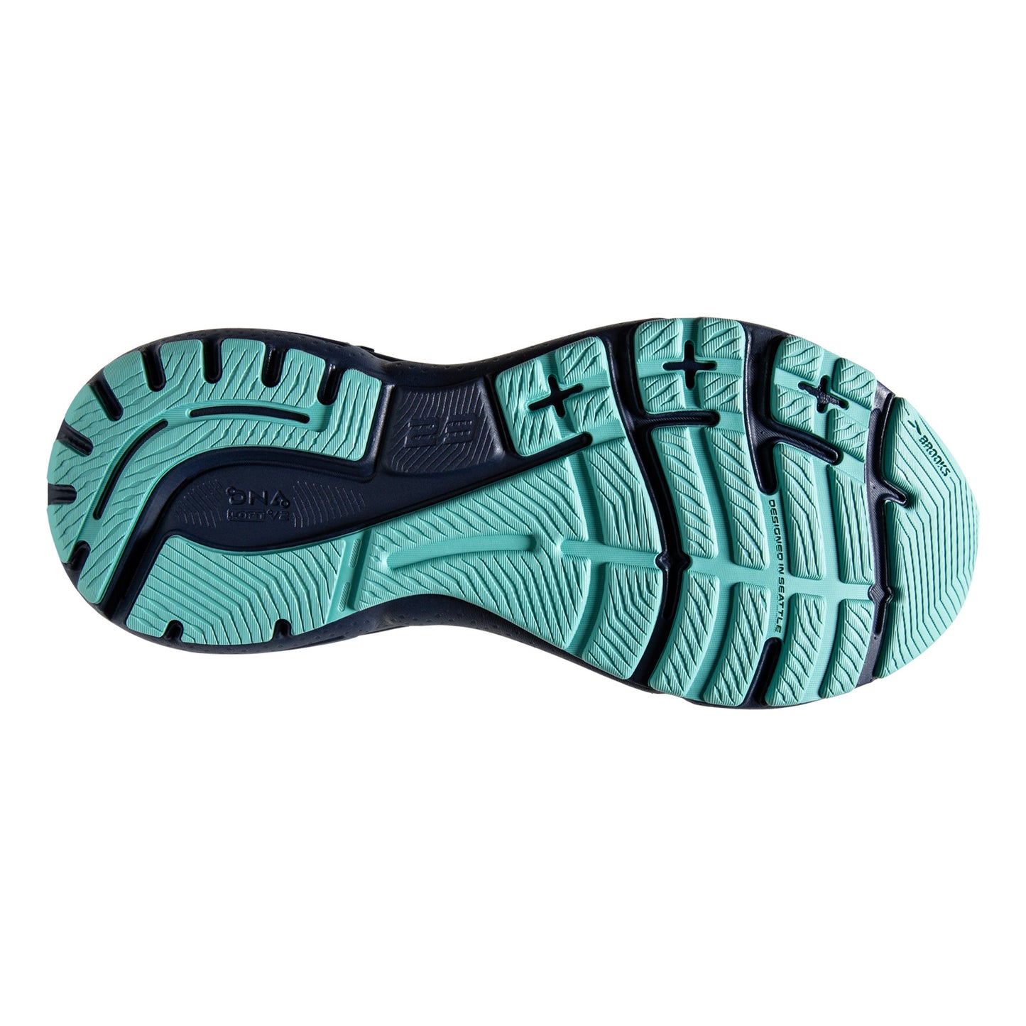 Peltz Shoes Women's Brooks Adrenaline GTS 23 Running Shoe – Wide Width Blue Glass/Nile Blue/Marina 120381 1D 471