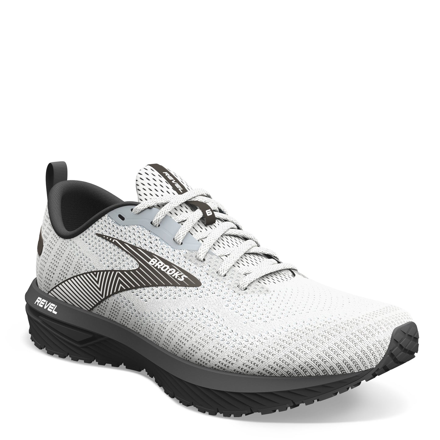 Peltz Shoes Women's BROOKSWomen's Brooks Revel 6 Running Shoe White/Black 120386 1B 121
