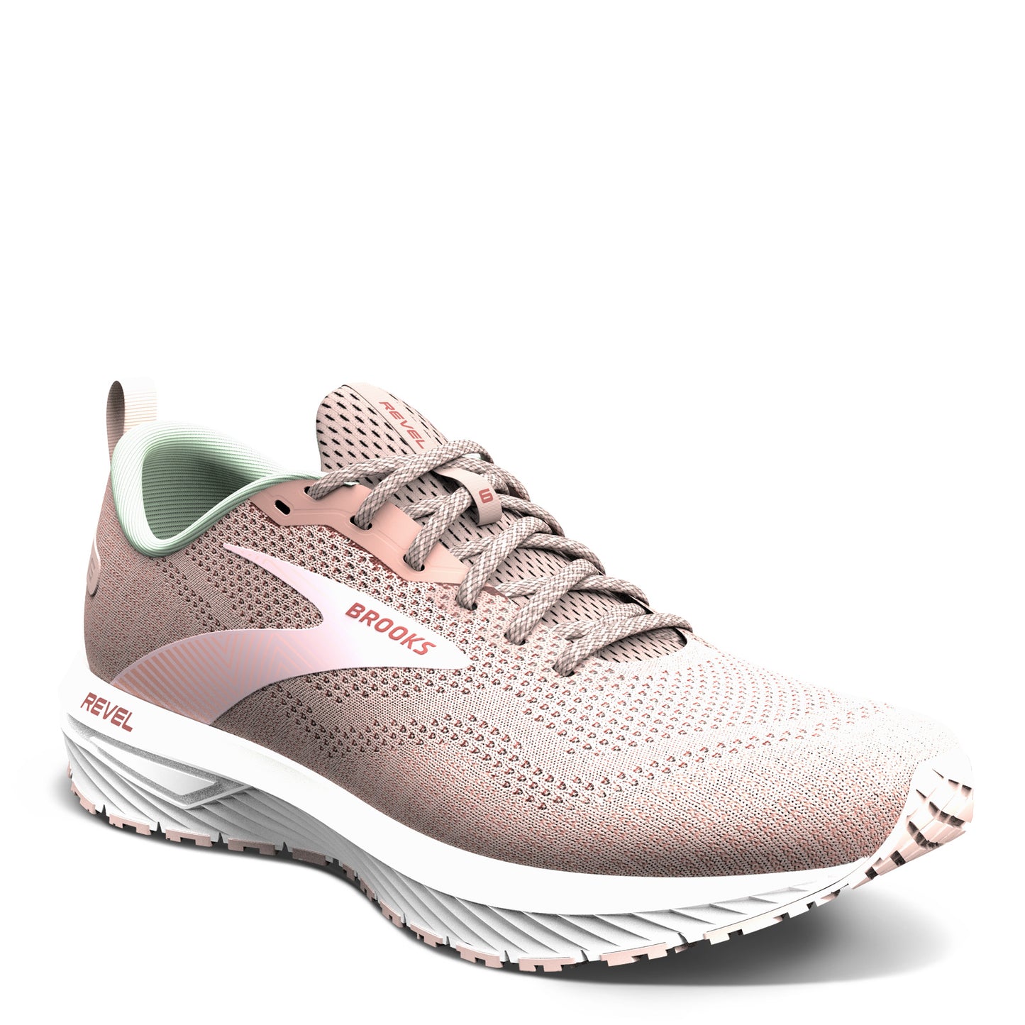 Peltz Shoes Women's Brooks Revel 6 Running Shoe Peach/Pink 120386 1B 662