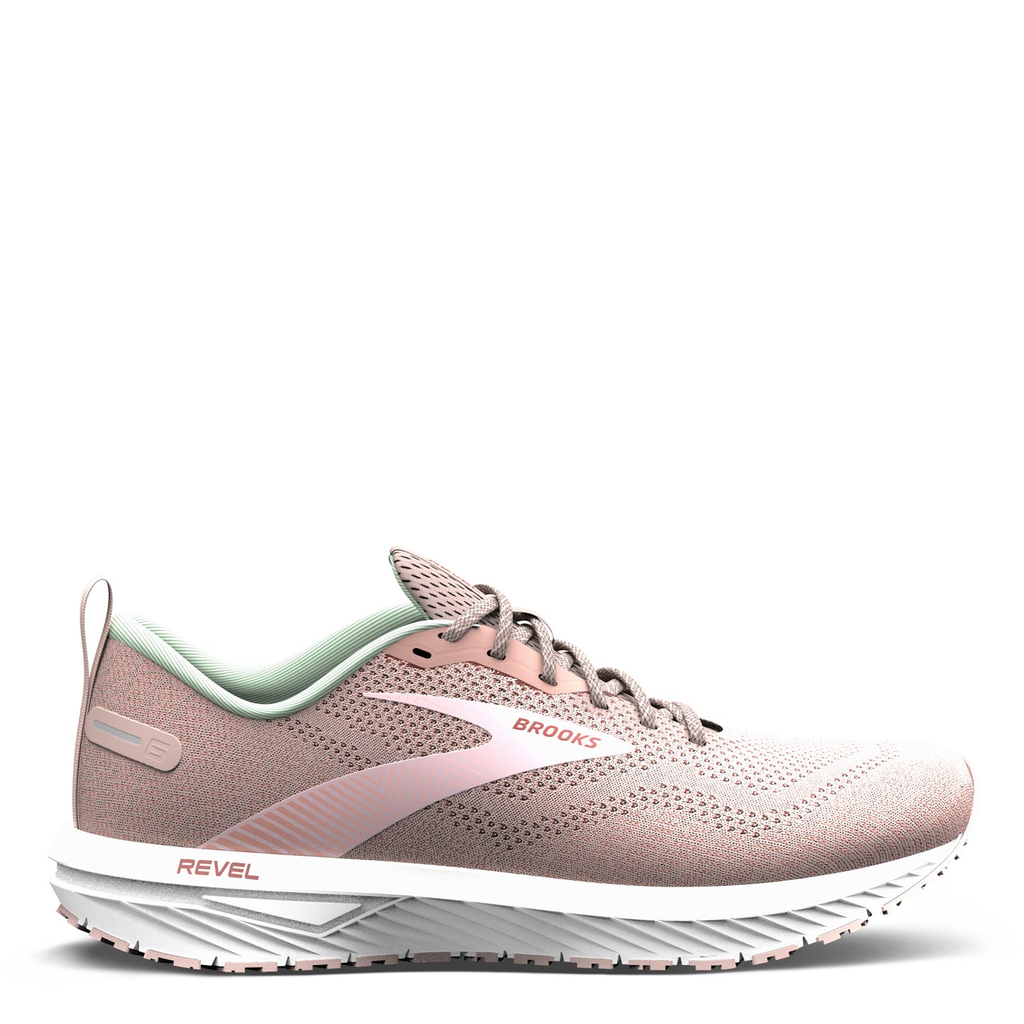 Peltz Shoes Women's Brooks Revel 6 Running Shoe Peach/Pink 120386 1B 662