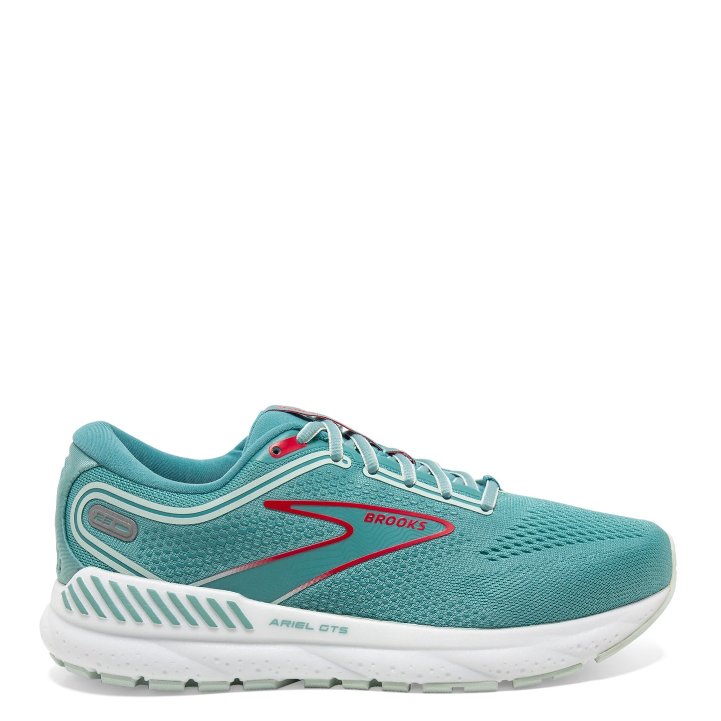 Peltz Shoes Women's Brooks Ariel GTS 23 Running Shoe - Wide Width Nile Blue/Blue/Bittersweet 120390 1D 496