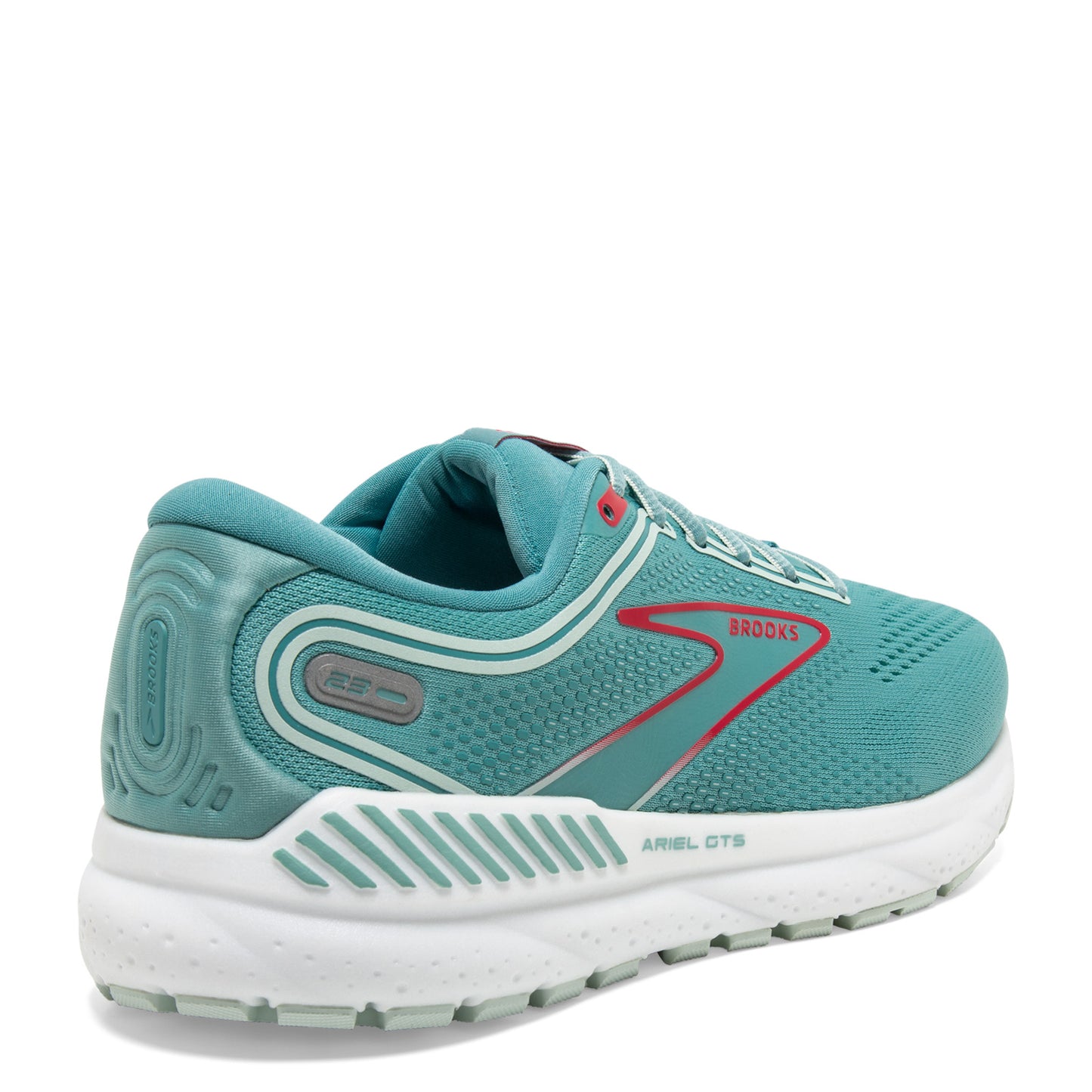 Peltz Shoes Women's Brooks Ariel GTS 23 Running Shoe - Wide Width Nile Blue/Blue/Bittersweet 120390 1D 496