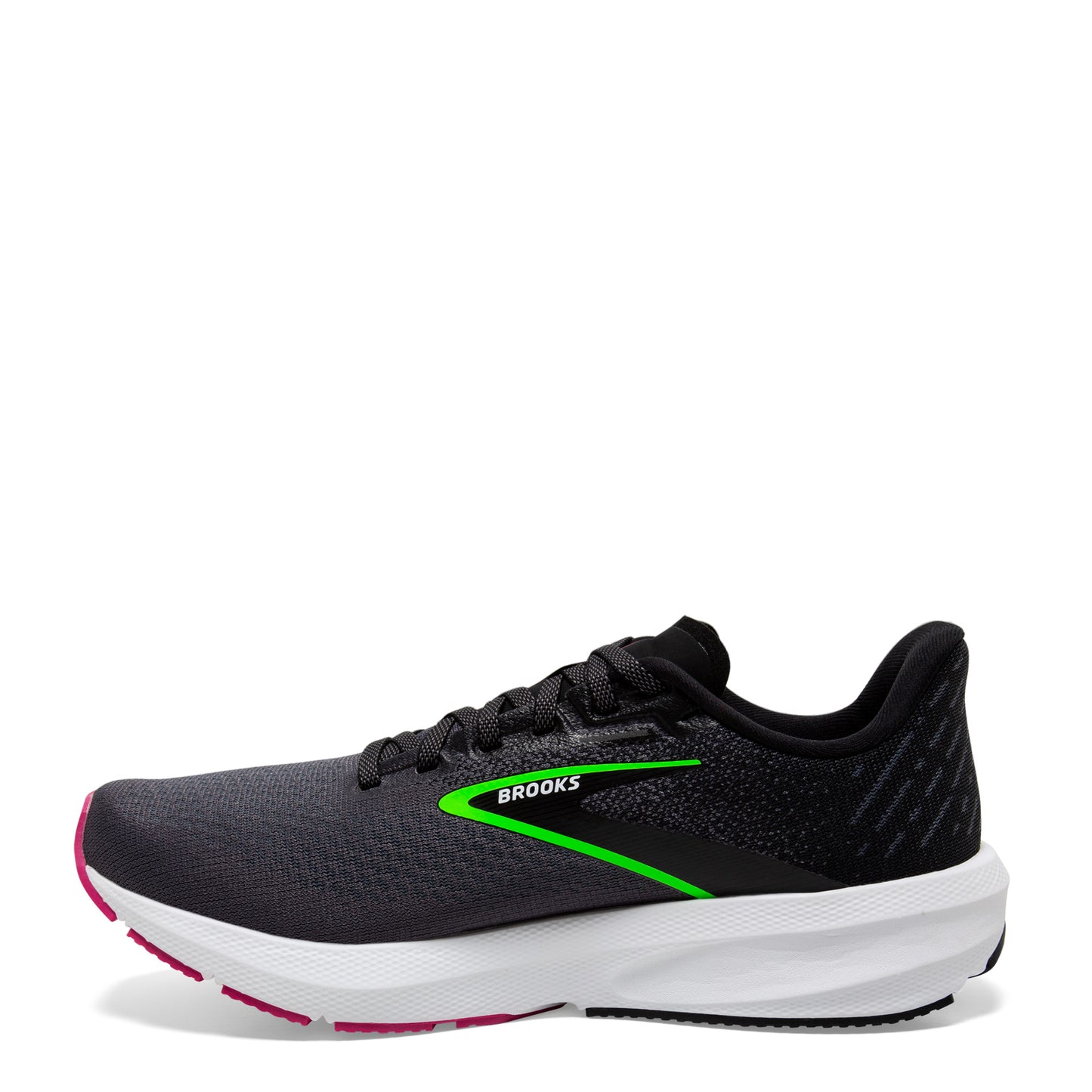 Peltz Shoes Women's Brooks Launch 10 Running Shoe - Wide Width Black/Blackened Pearl/Green 120398 1D 074