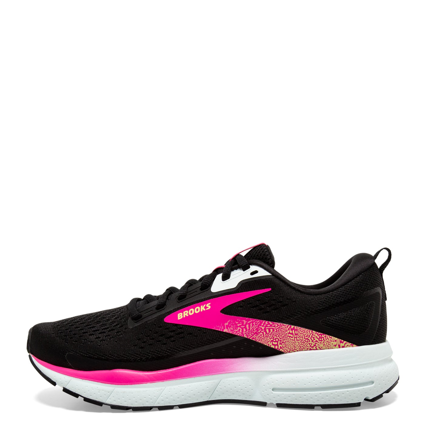 Peltz Shoes Women's Brooks Trace 3 Running Shoe Black/Blue/Pink Glo 120401 1B 098