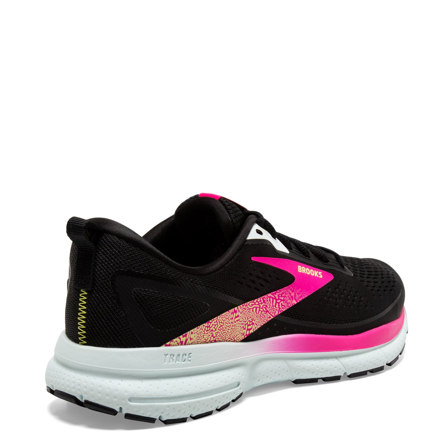 Peltz Shoes Women's Brooks Trace 3 Running Shoe Black/Blue/Pink Glo 120401 1B 098