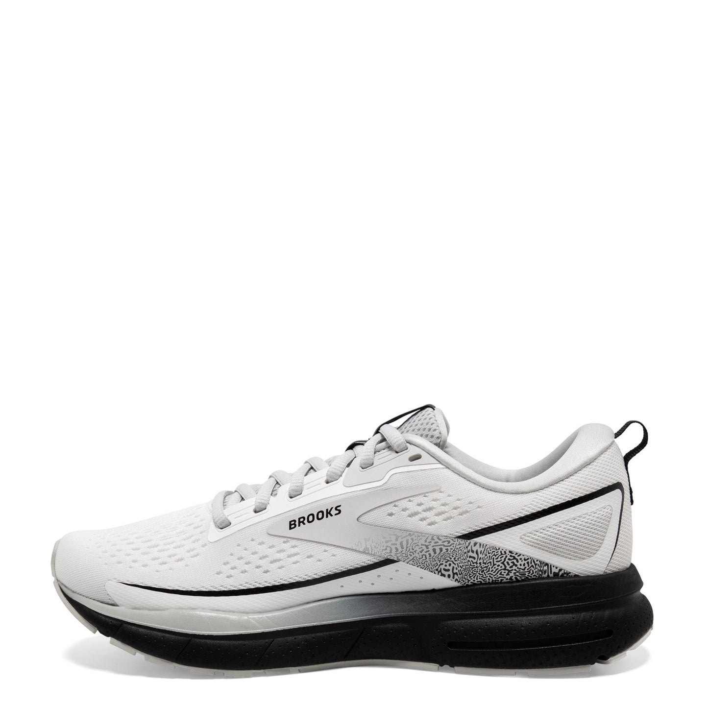 Peltz Shoes Women's Brooks Trace 3 Running Shoe White/Oyster/Black 120401 1B 191