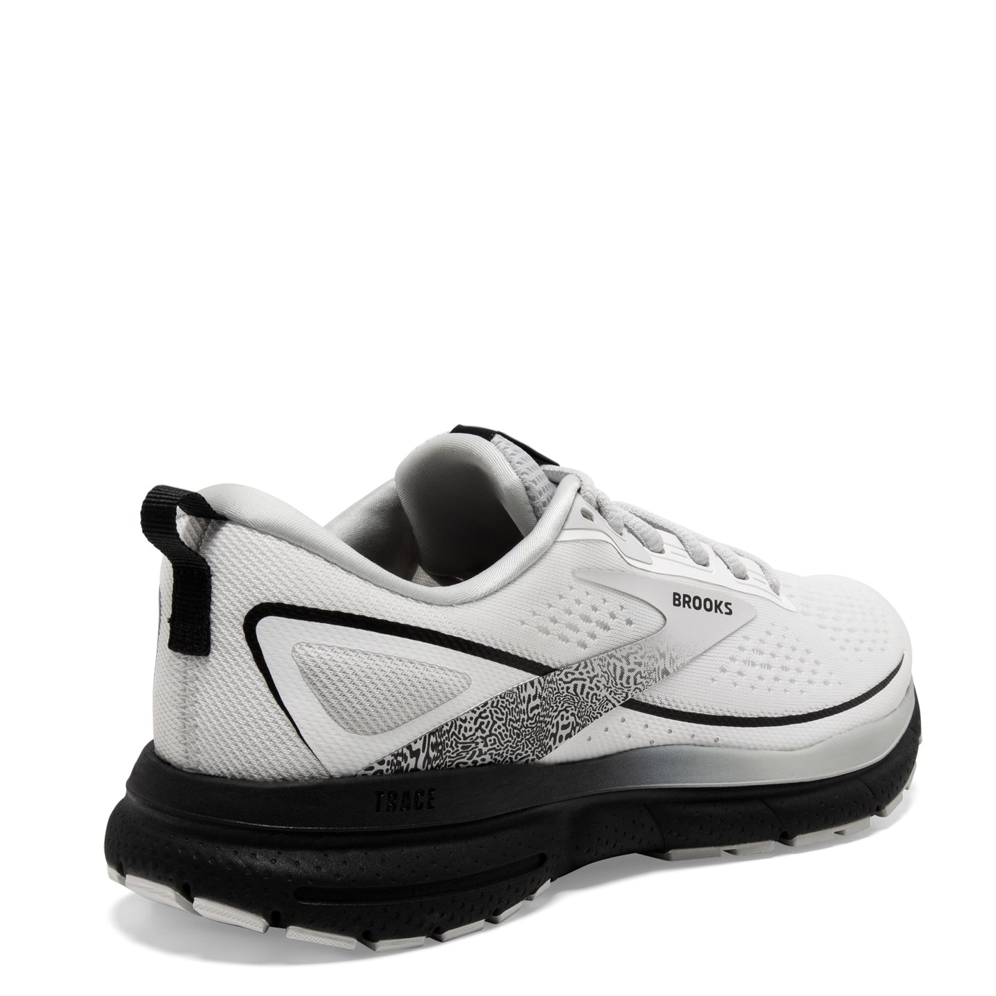 Peltz Shoes Women's Brooks Trace 3 Running Shoe White/Oyster/Black 120401 1B 191