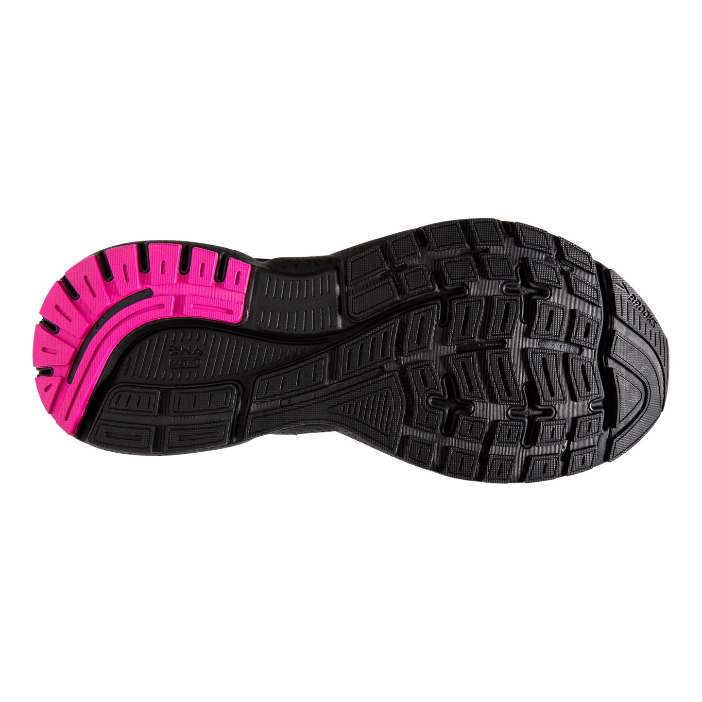 Peltz Shoes Women's Brooks Trace 3 Running Shoe Pink Glo/Black/Orange 120401 1B 694